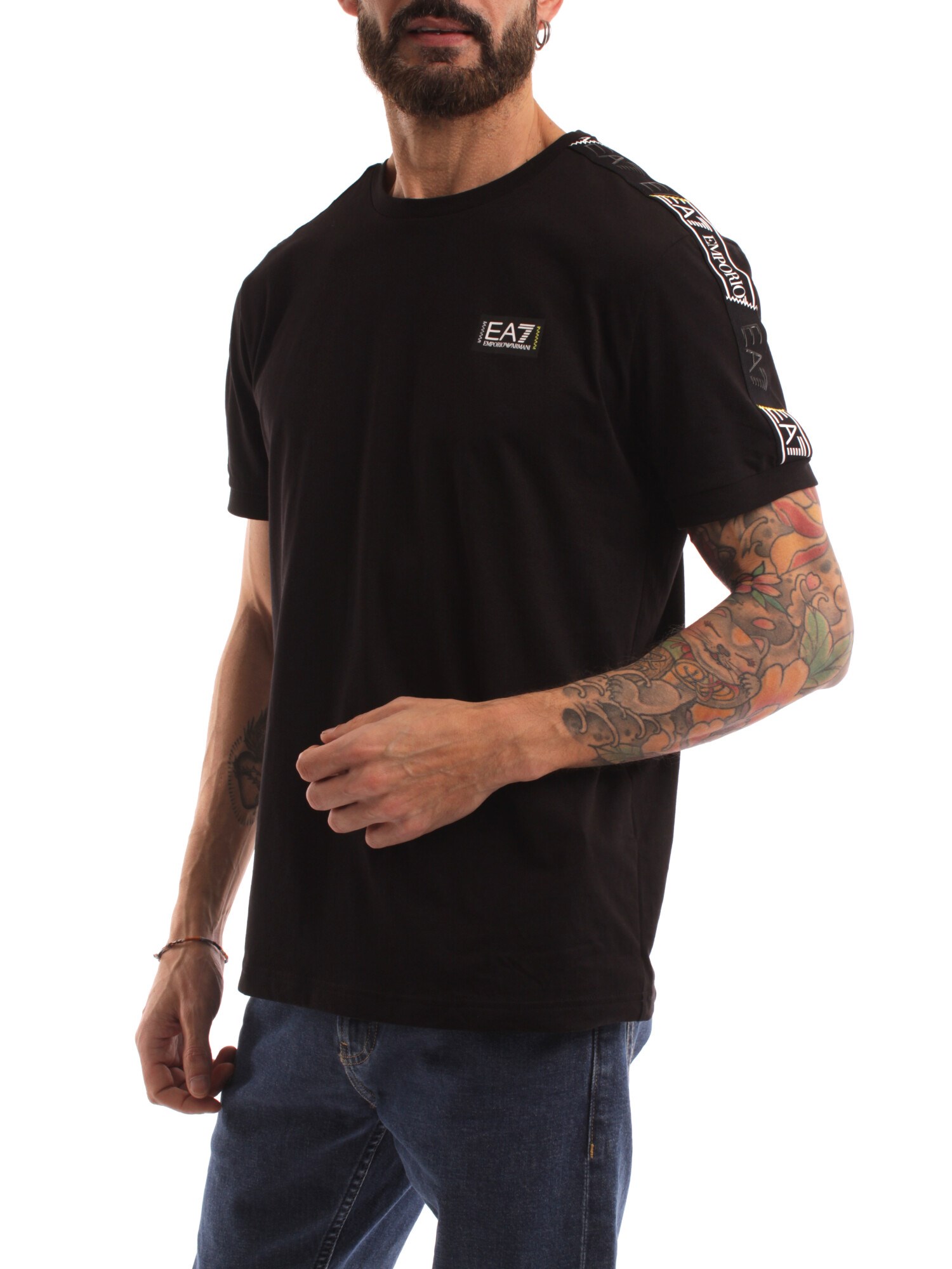 Ea7 Clothing Man Short sleeve BLACK 3RPT06
