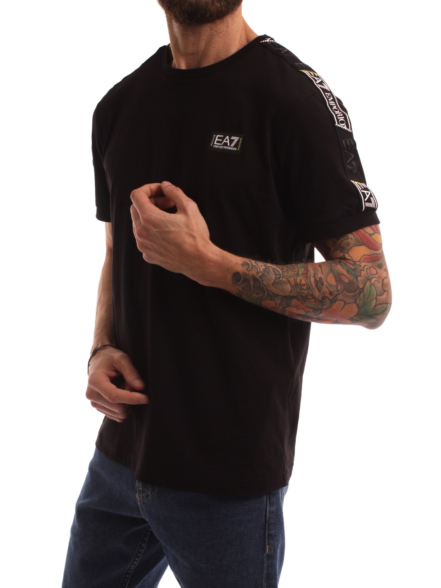 Ea7 Clothing Man Short sleeve BLACK 3RPT06