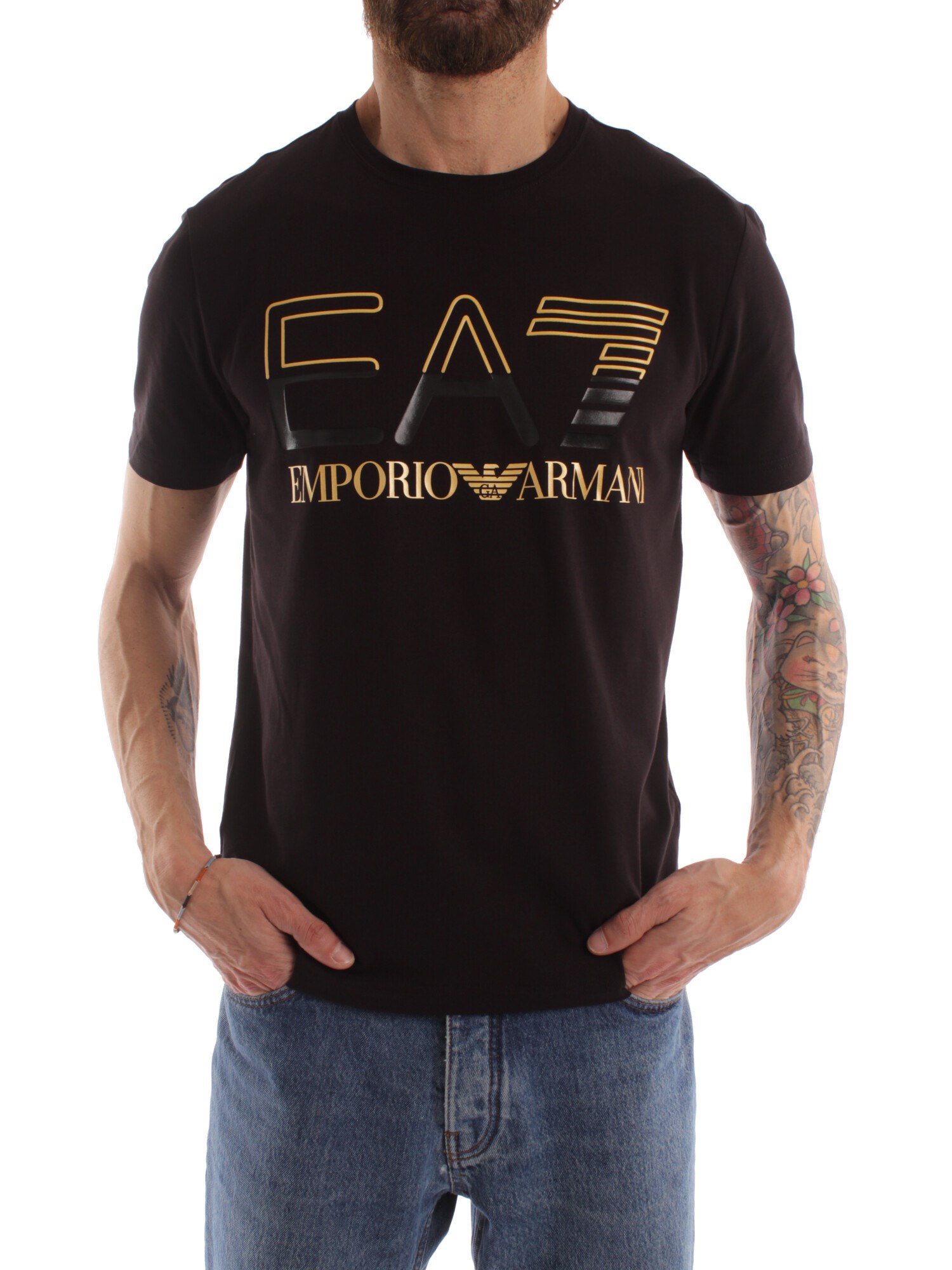 Ea7 Clothing Man Short sleeve BLACK 3RPT07