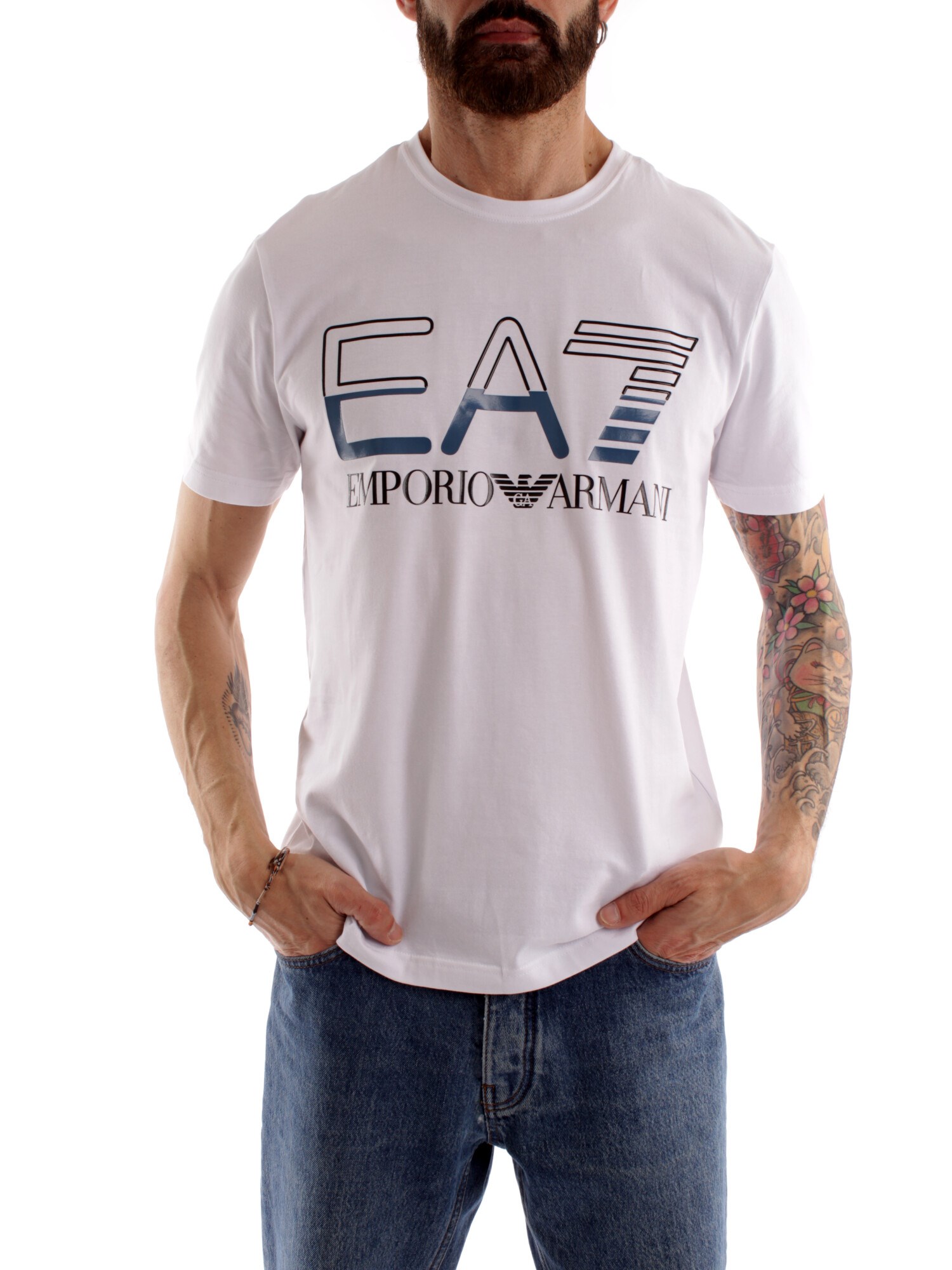Ea7 Clothing Man Short sleeve WHITE 3RPT07