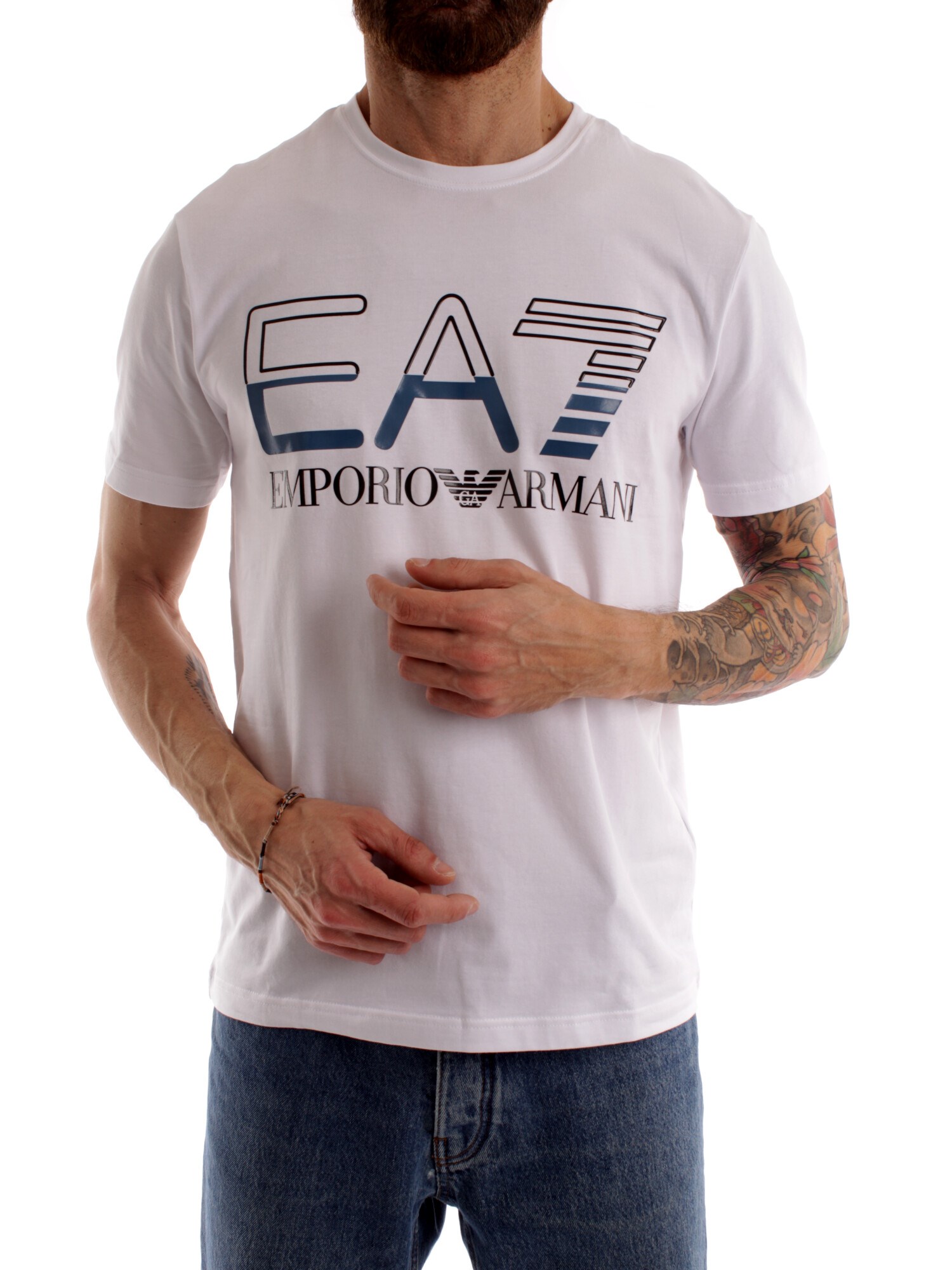 Ea7 Clothing Man Short sleeve WHITE 3RPT07
