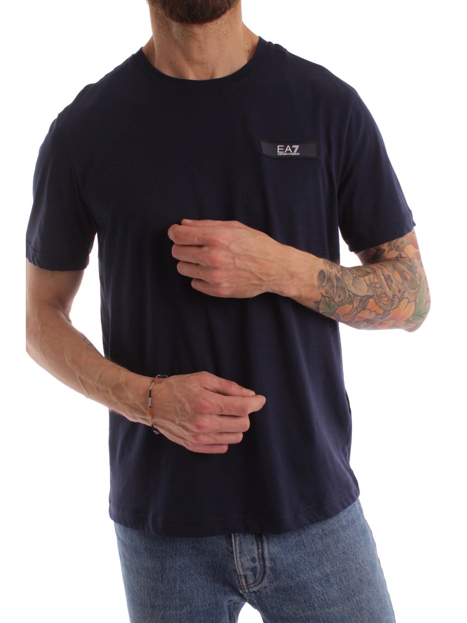 Ea7 Clothing Man Short sleeve NAVY BLUE 3RPT29