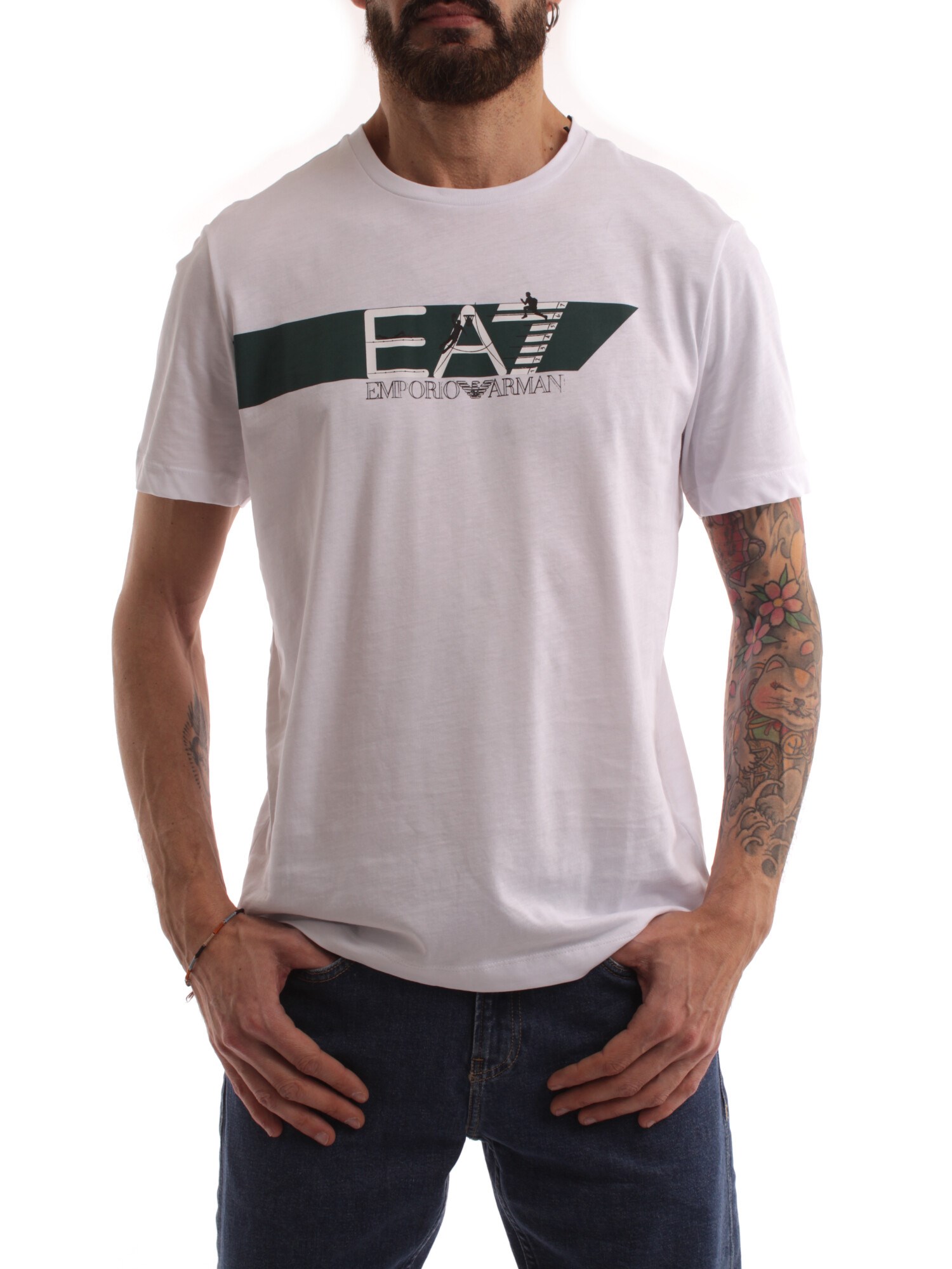 Ea7 Clothing Man Short sleeve WHITE 3RPT39