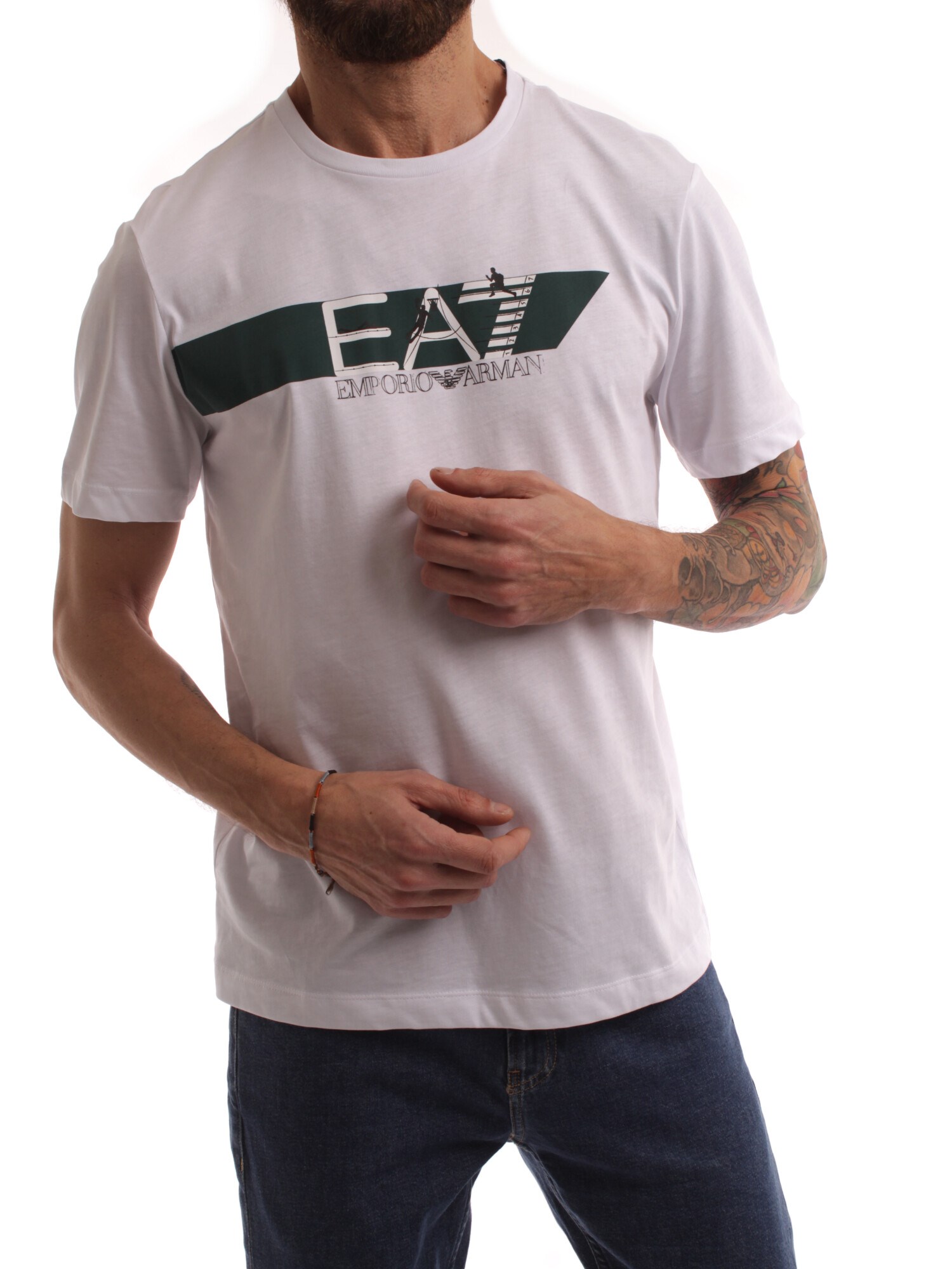 Ea7 Clothing Man Short sleeve WHITE 3RPT39