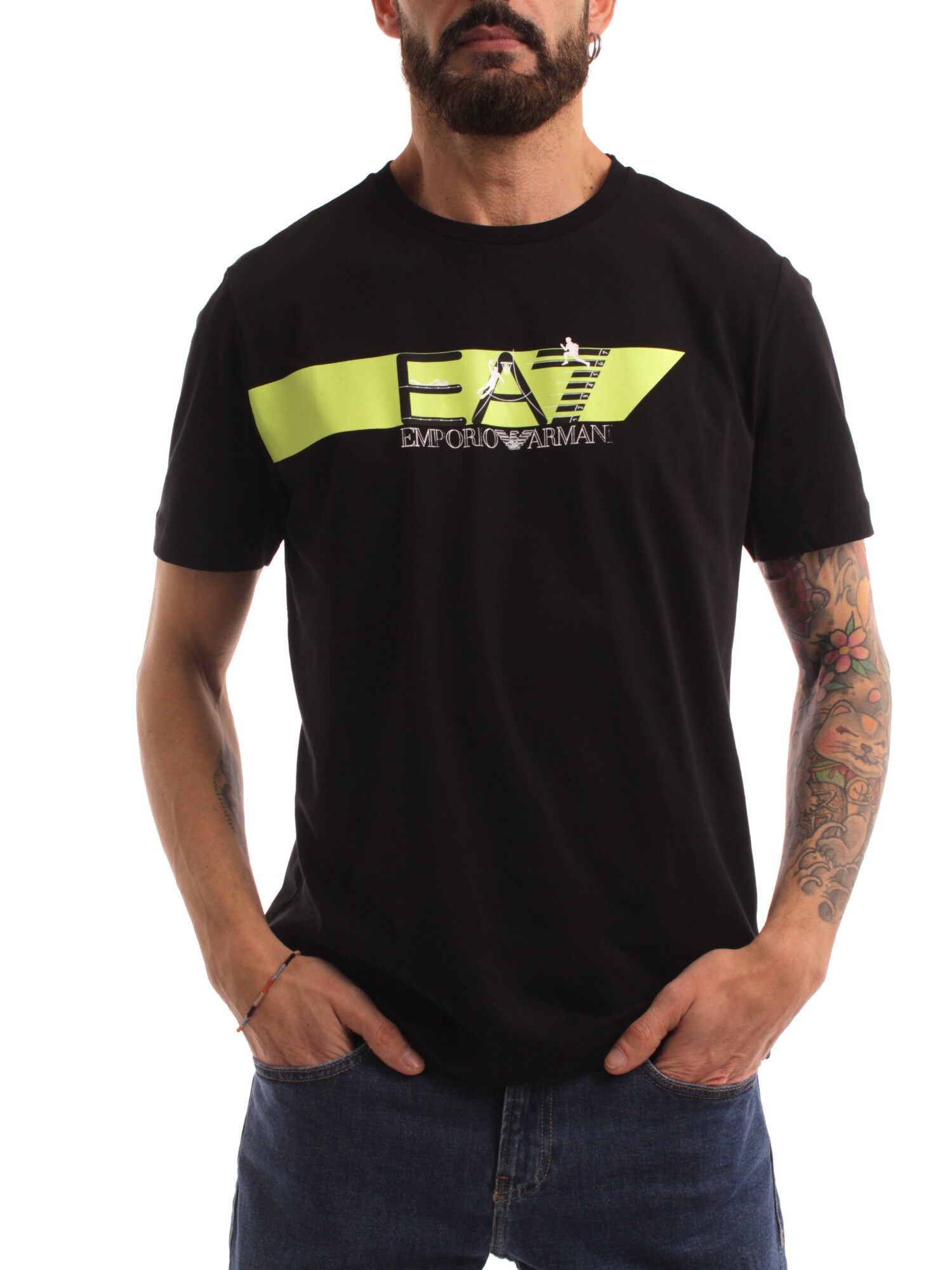 Ea7 Clothing Man Short sleeve BLACK 3RPT39