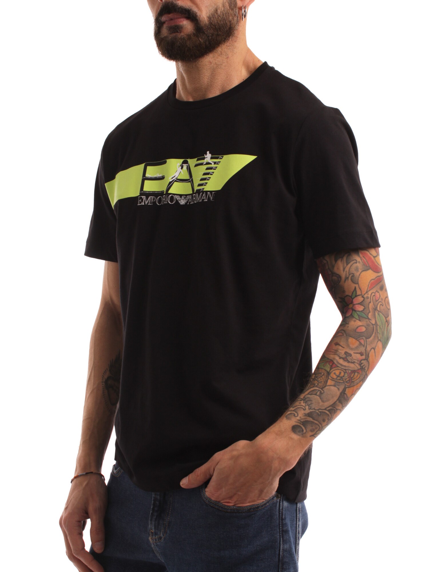 Ea7 Clothing Man Short sleeve BLACK 3RPT39