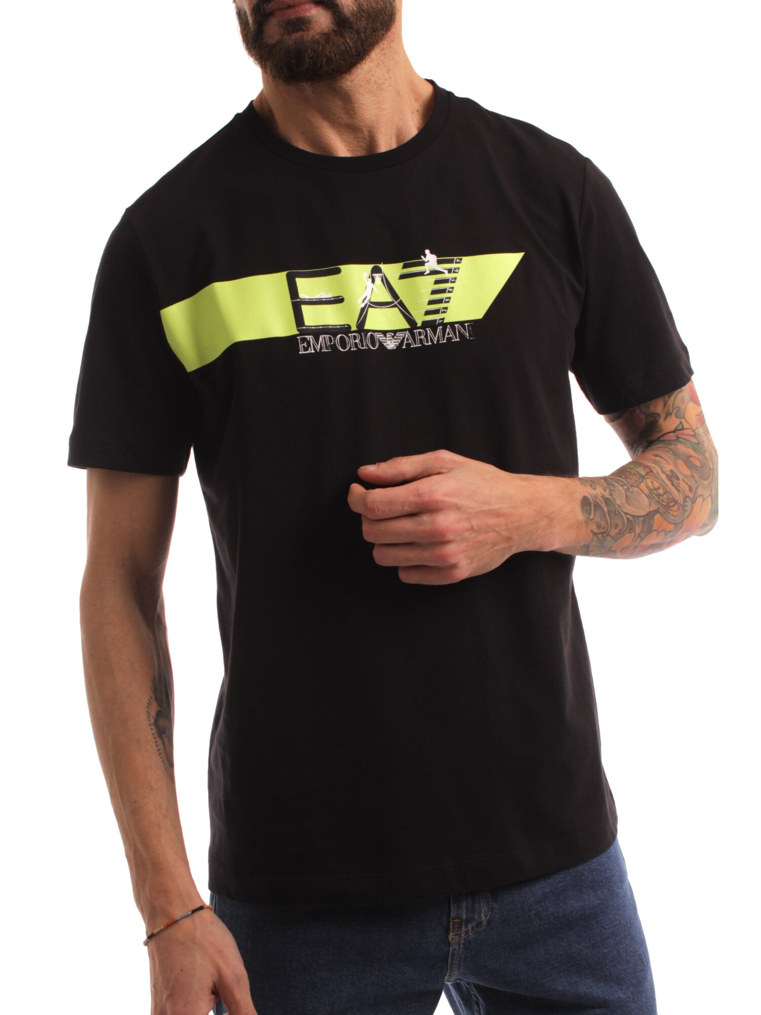 Ea7 Clothing Man Short sleeve BLACK 3RPT39