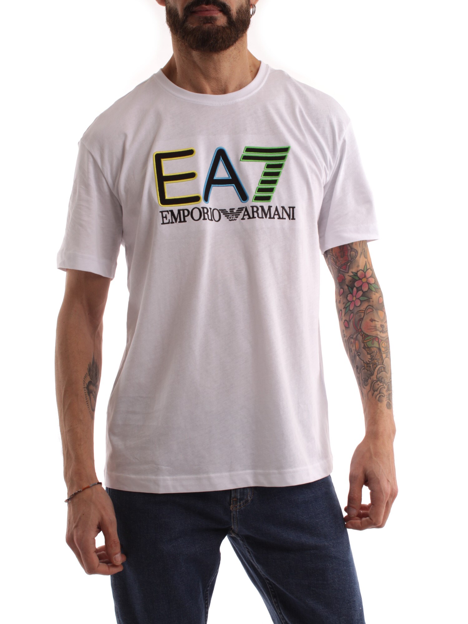 Ea7 Clothing Man Short sleeve WHITE 3RUT02