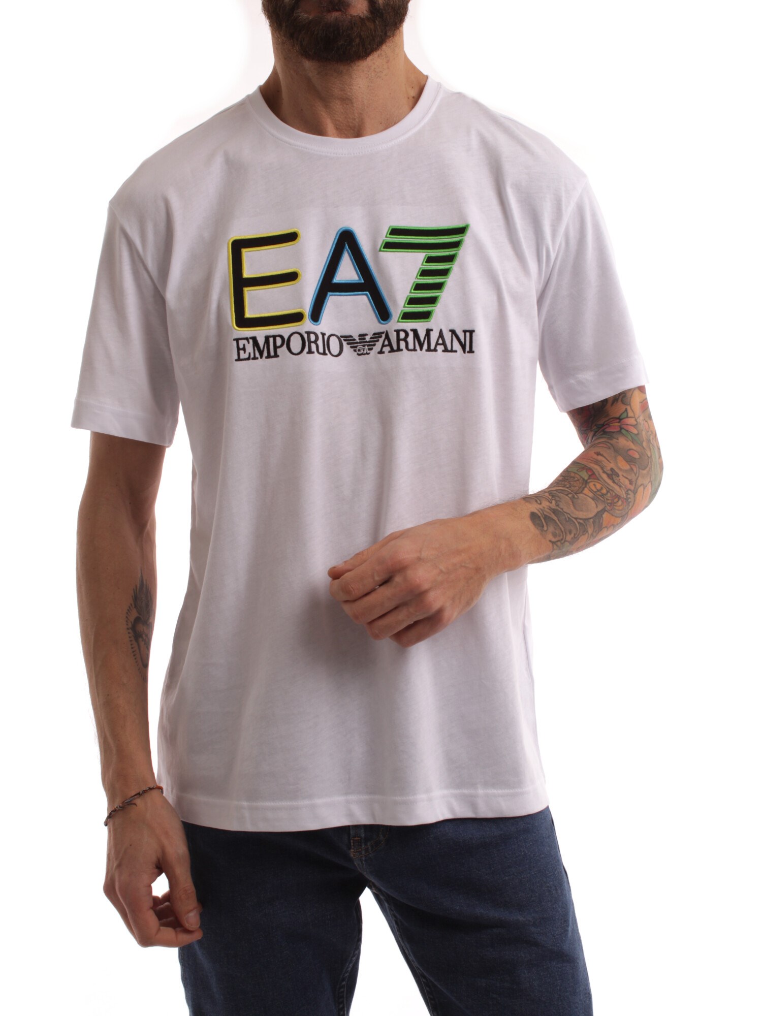 Ea7 Clothing Man Short sleeve WHITE 3RUT02