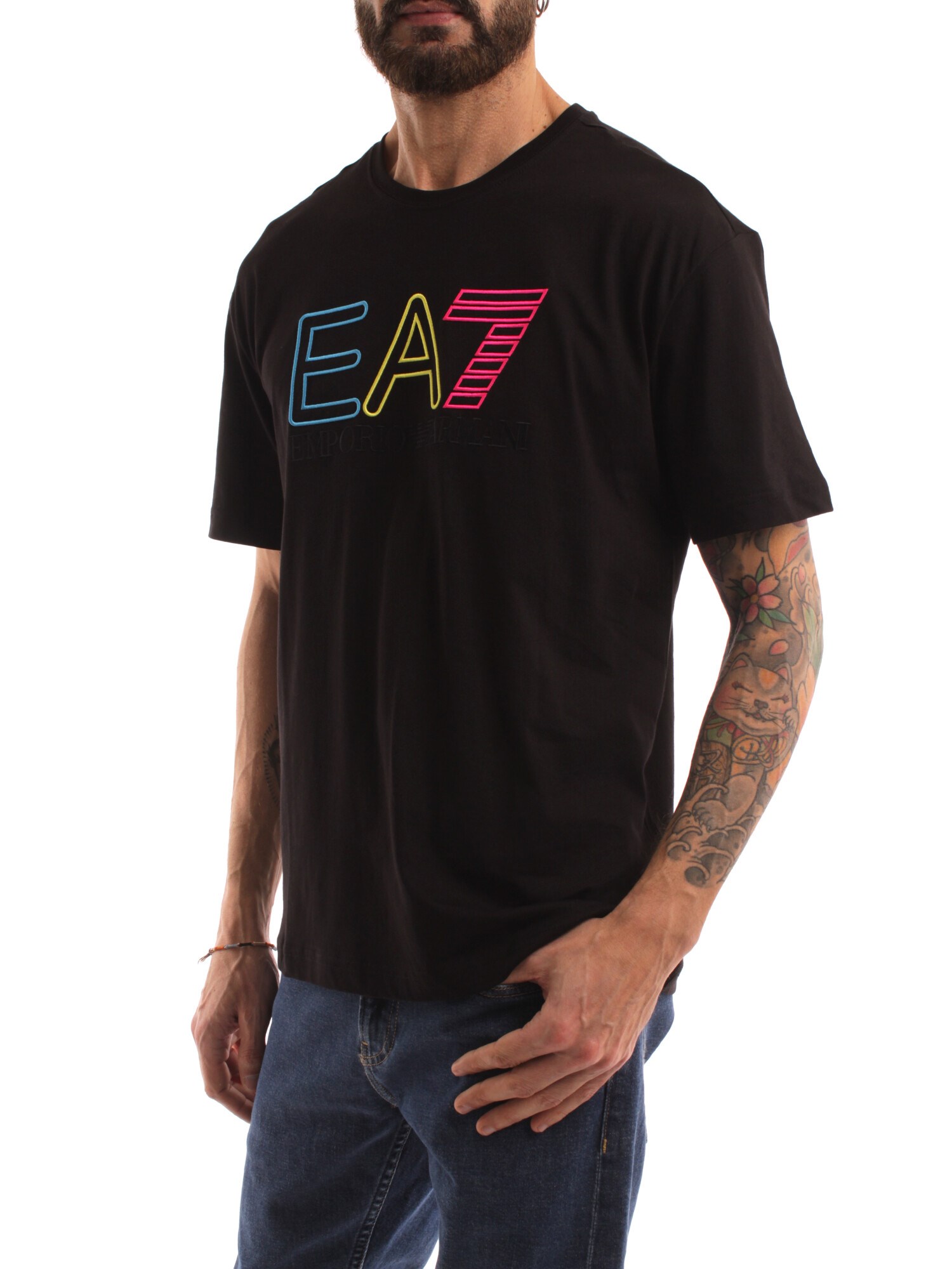 Ea7 Clothing Man Short sleeve BLACK 3RUT02