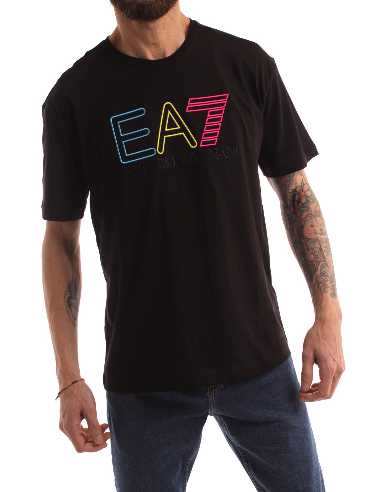Ea7 Clothing Man Short sleeve BLACK 3RUT02