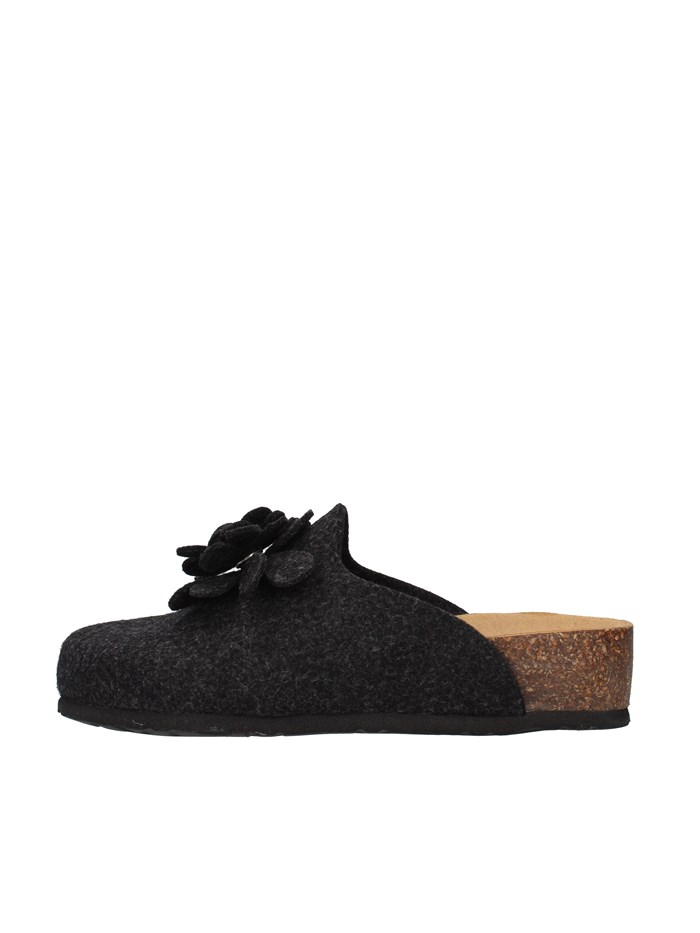 Bionatura Shoes Woman Slippers ANTHRACITE 12CANAZ-FI-FLA11