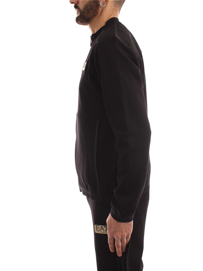 Ea7 Clothing Man With Zip BLACK 3LPM25