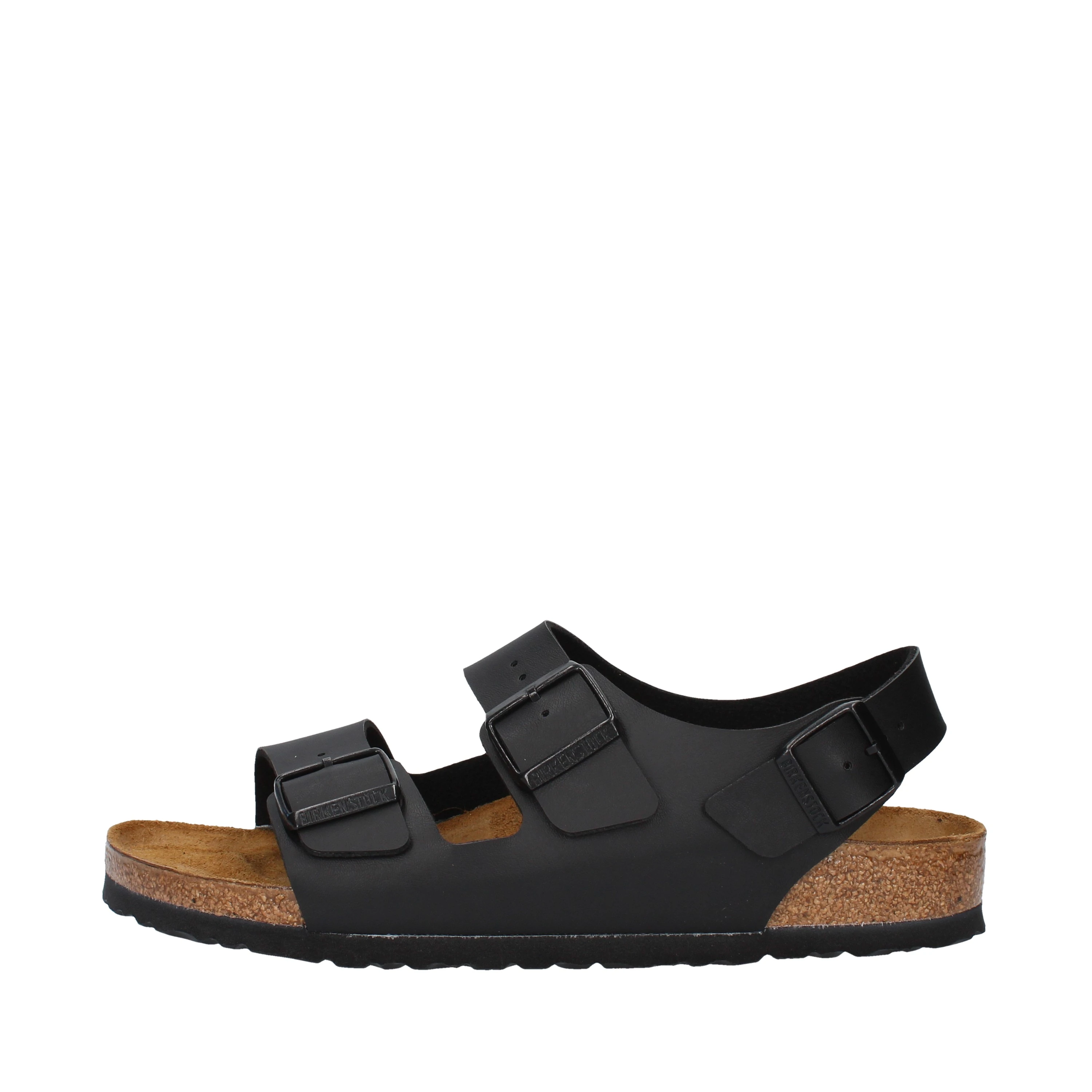 SANDALI BASSI MILANO IN BIRKO FLOR UNISEX ADULTO NERO