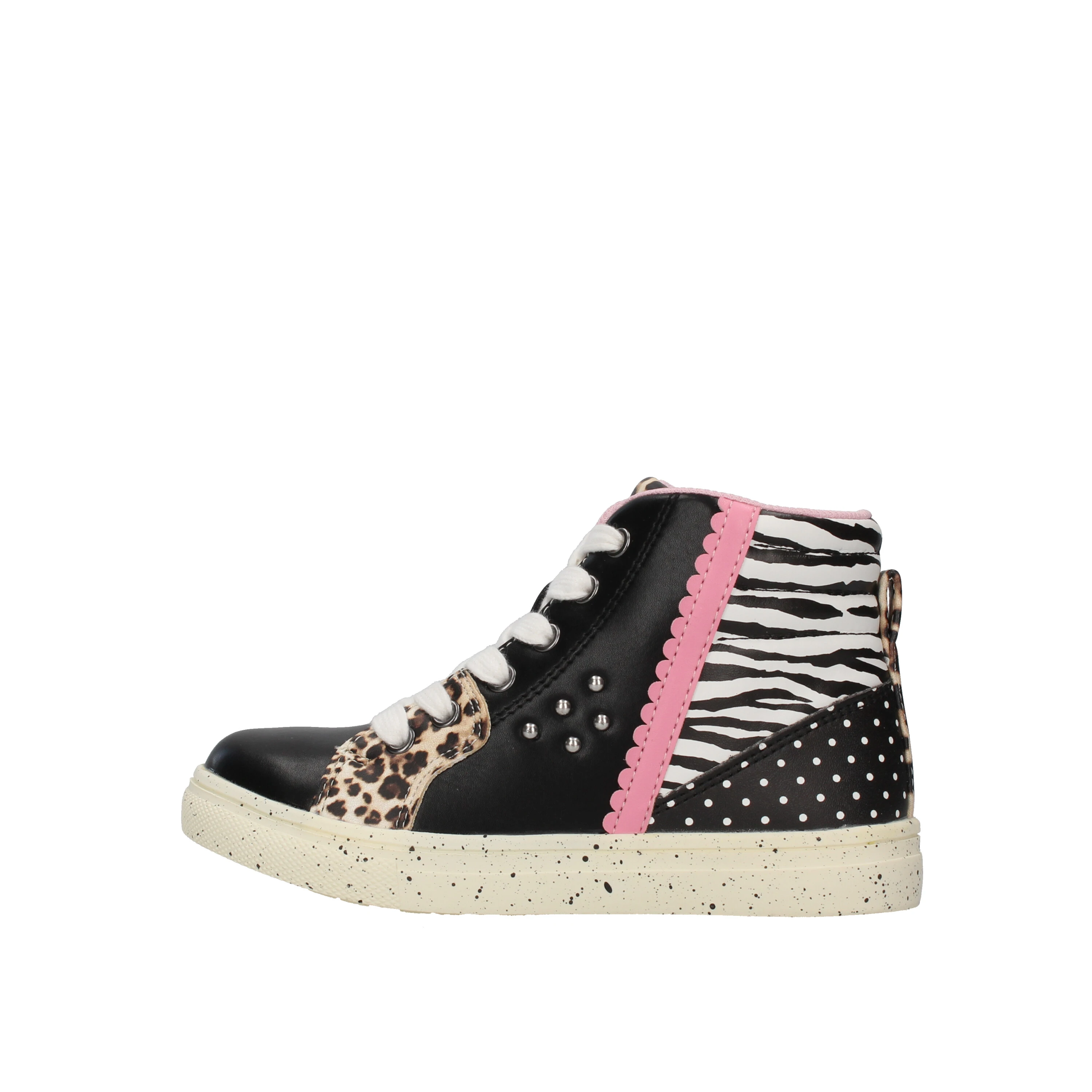 SNEAKERS ALTE ANIMALIER CON BORCHIE