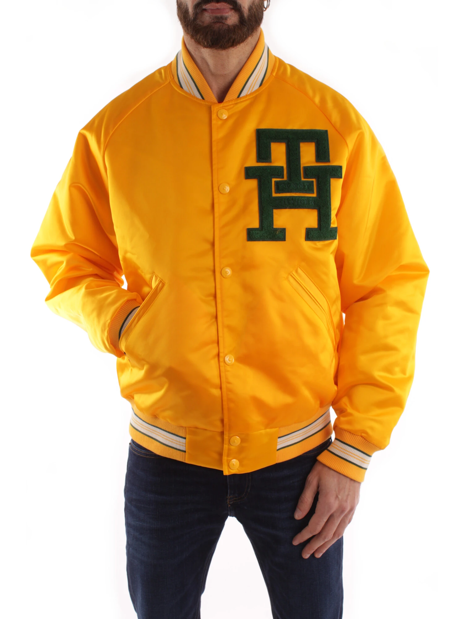 GIACCA VARSITY CON MONOGRAMMA UOMO GIALLO