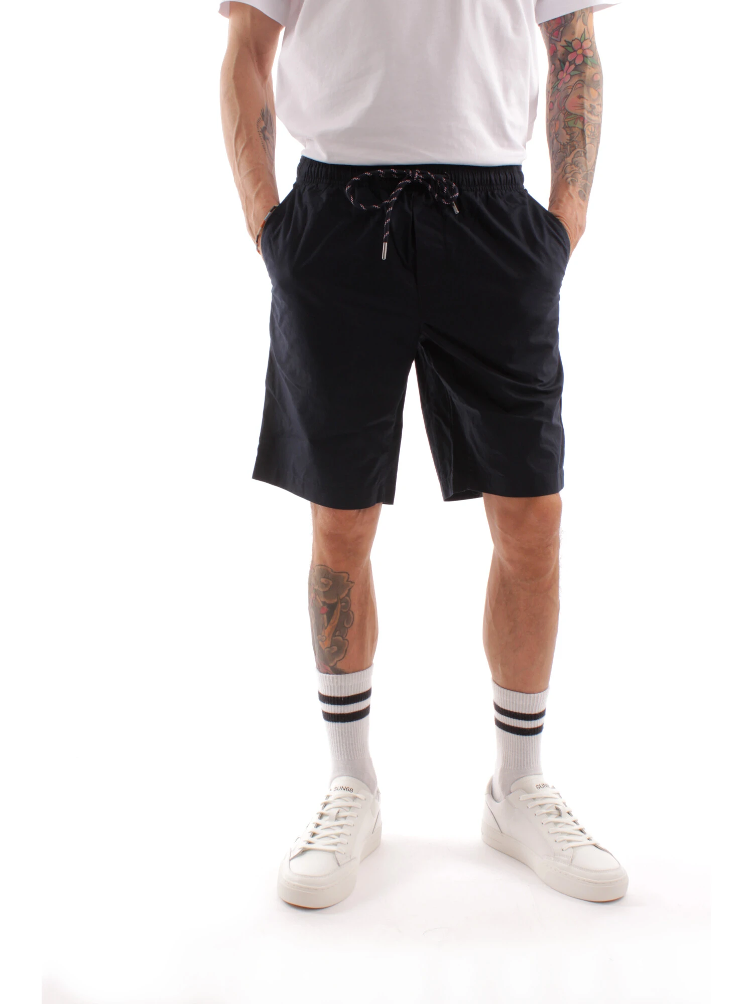 Pantaloncini estivi da uomo, con elastico in vita, coulisse regolabile