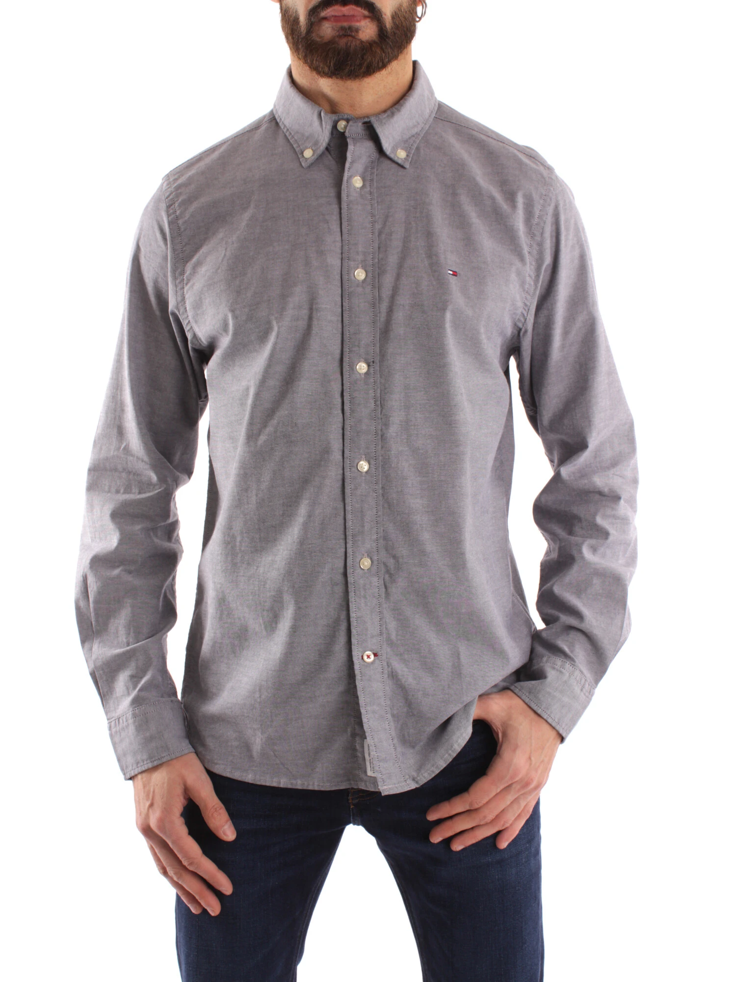 CAMICIA CON BANDIERINA 1985 UOMO GRIGIO