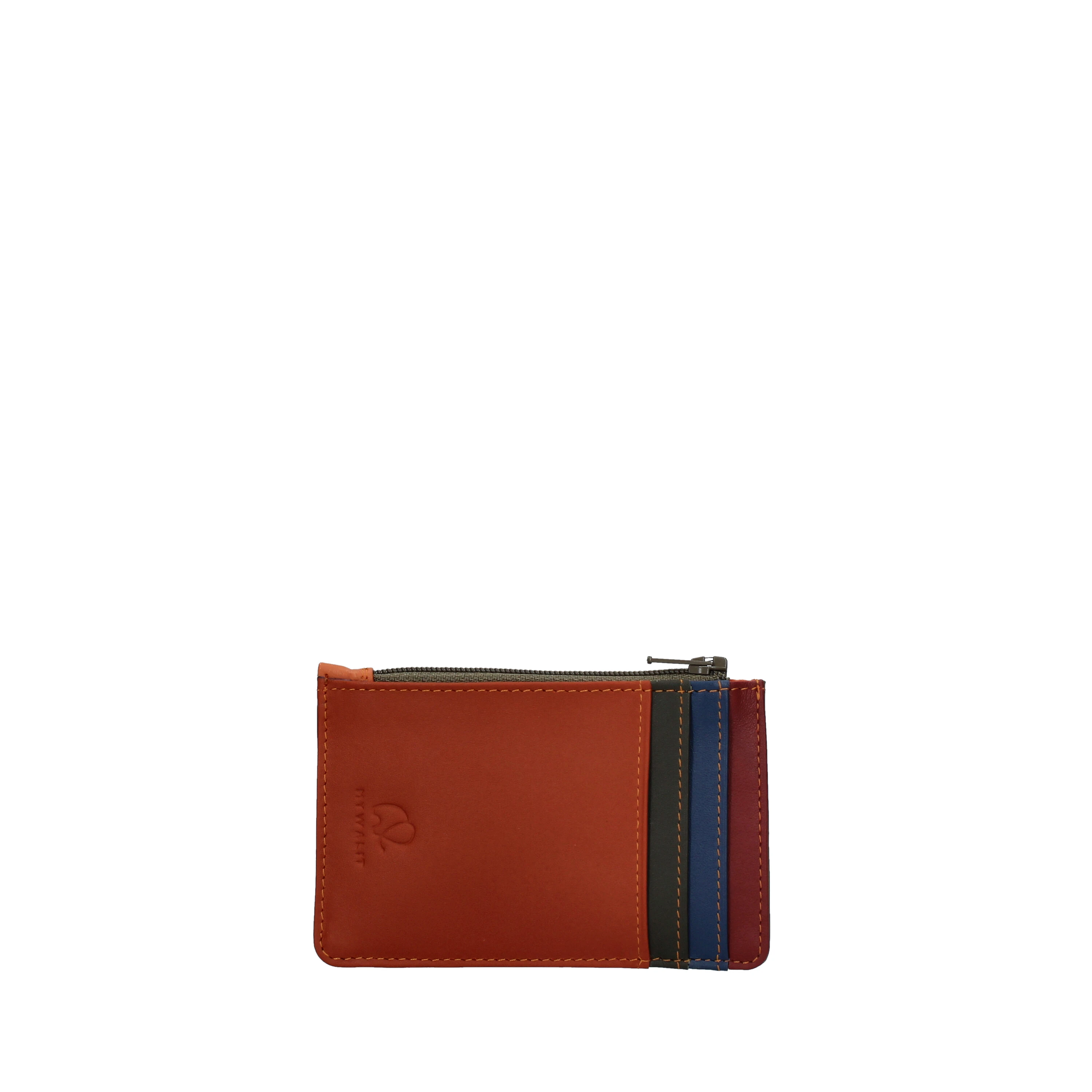 PORTATESSERE CON ZIP UNISEX ARANCIO