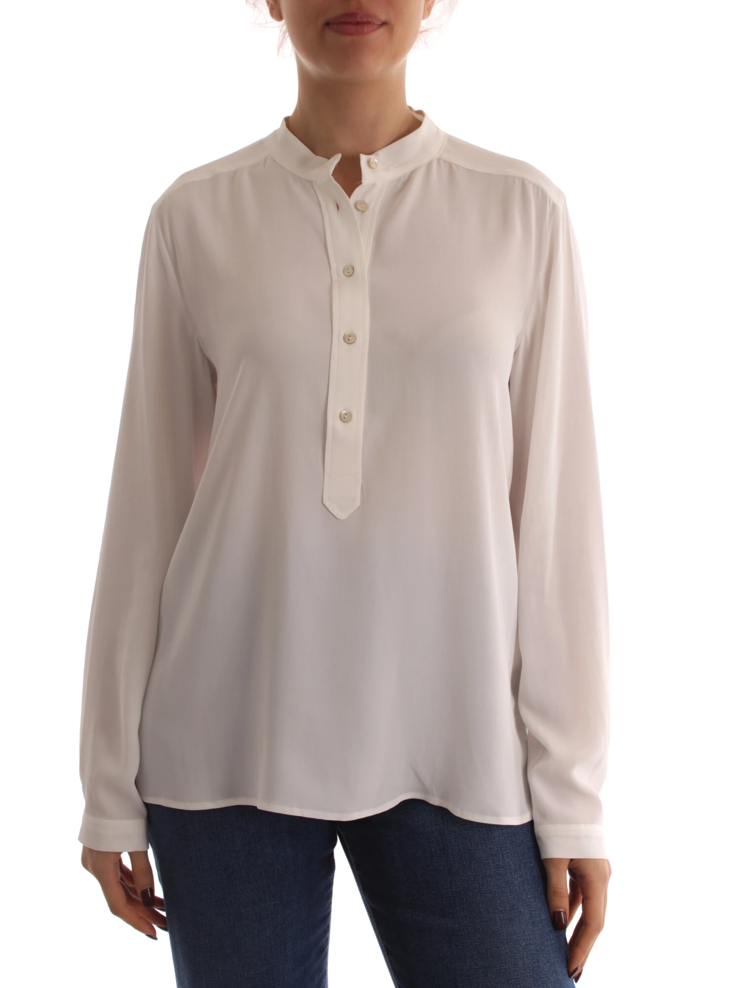 BLUSA CON BOTTONCINI DONNA BIANCO