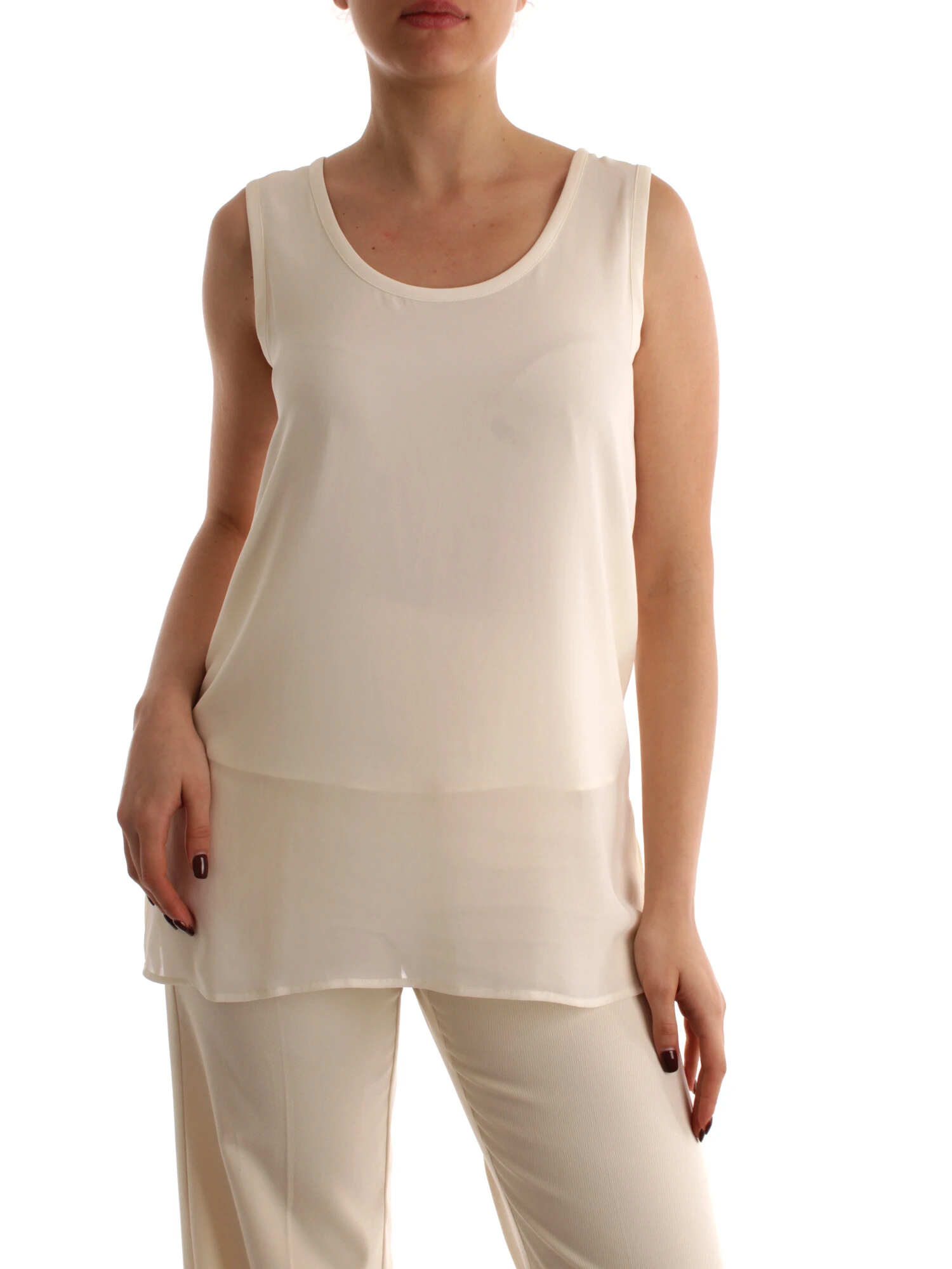 TOP GIROCOLLO ART. 365 DONNA BIANCO