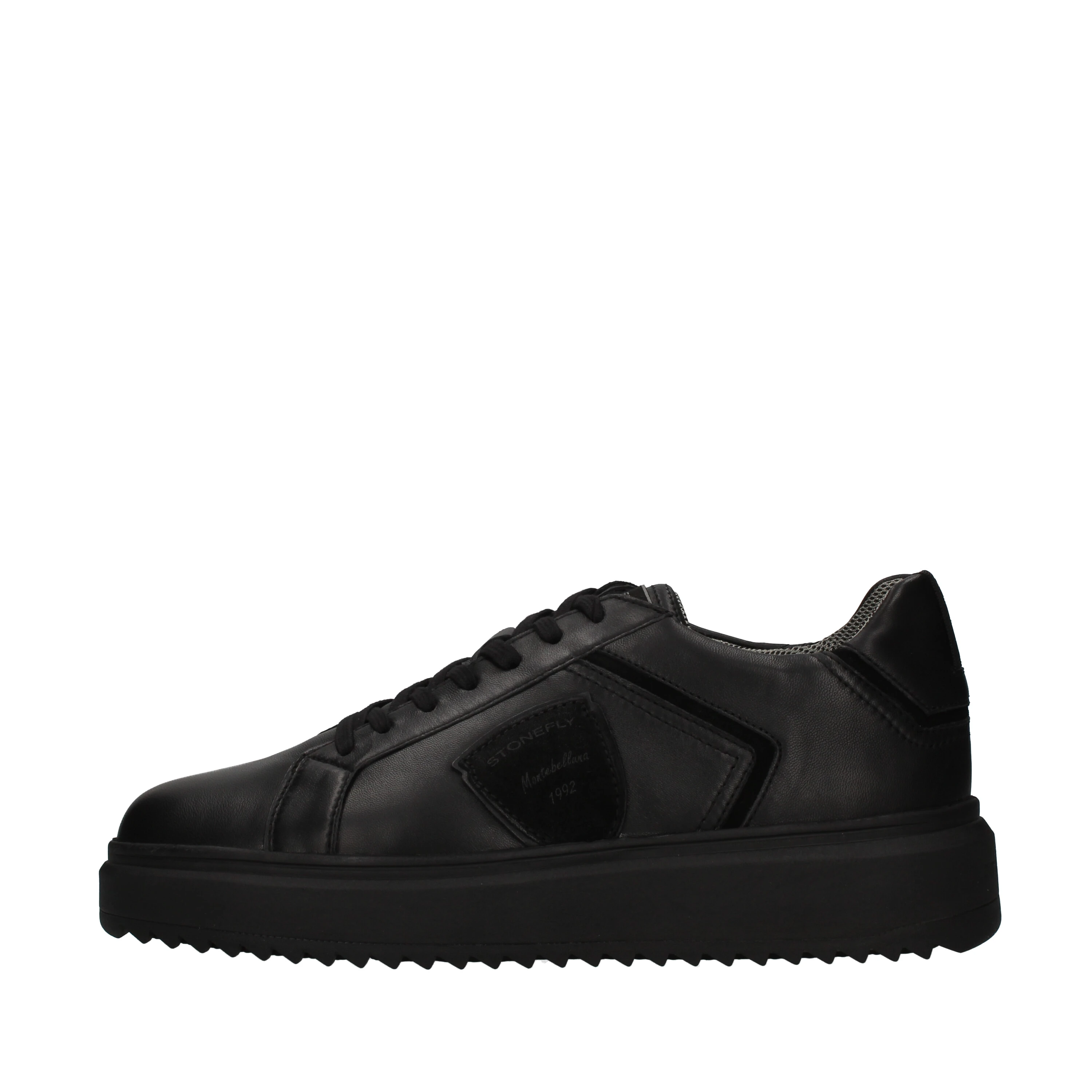 SNEAKERS RIVER IN PELLE DA UOMO BLACK