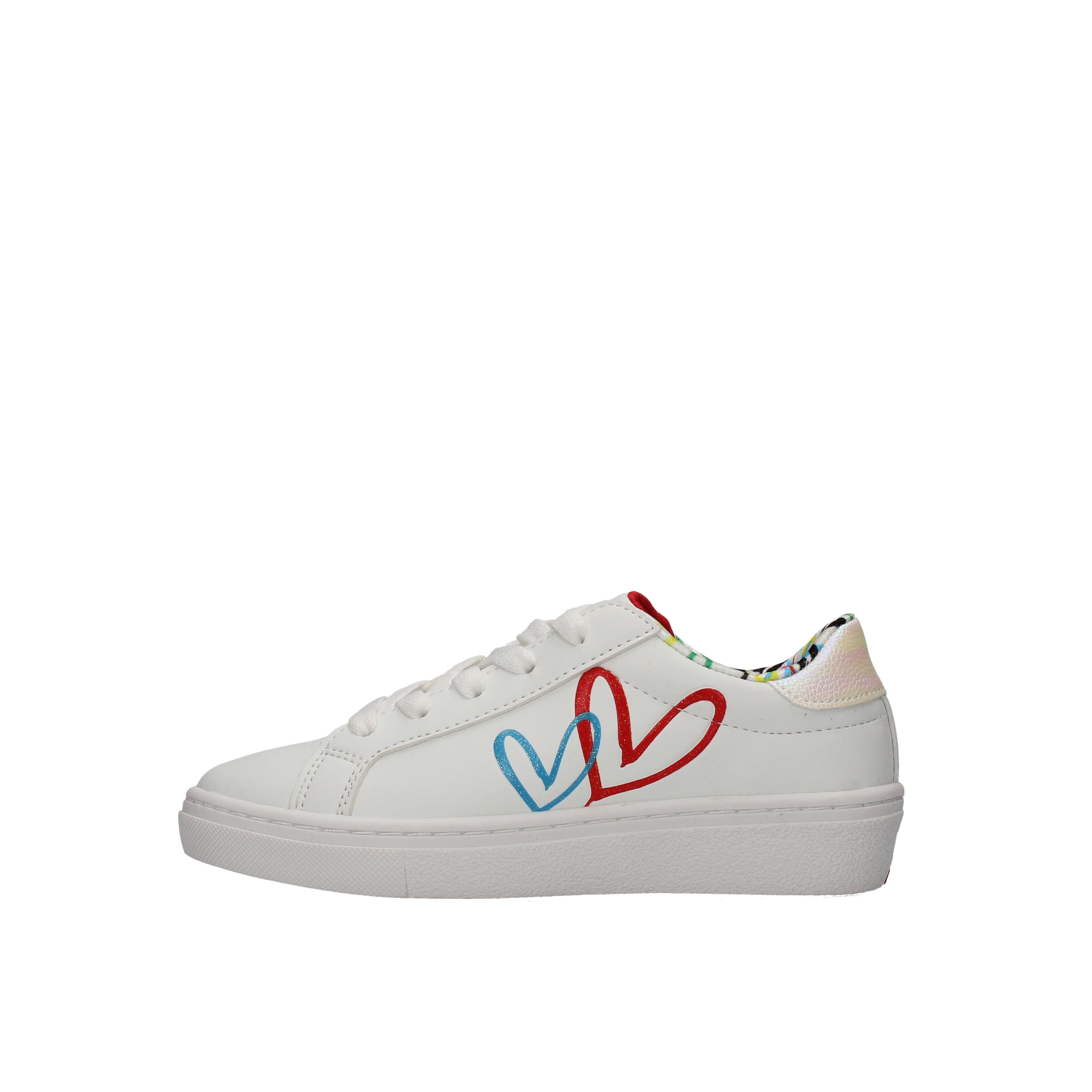 SNEAKERS CON DUE CUORI BAMBINA BIANCHE