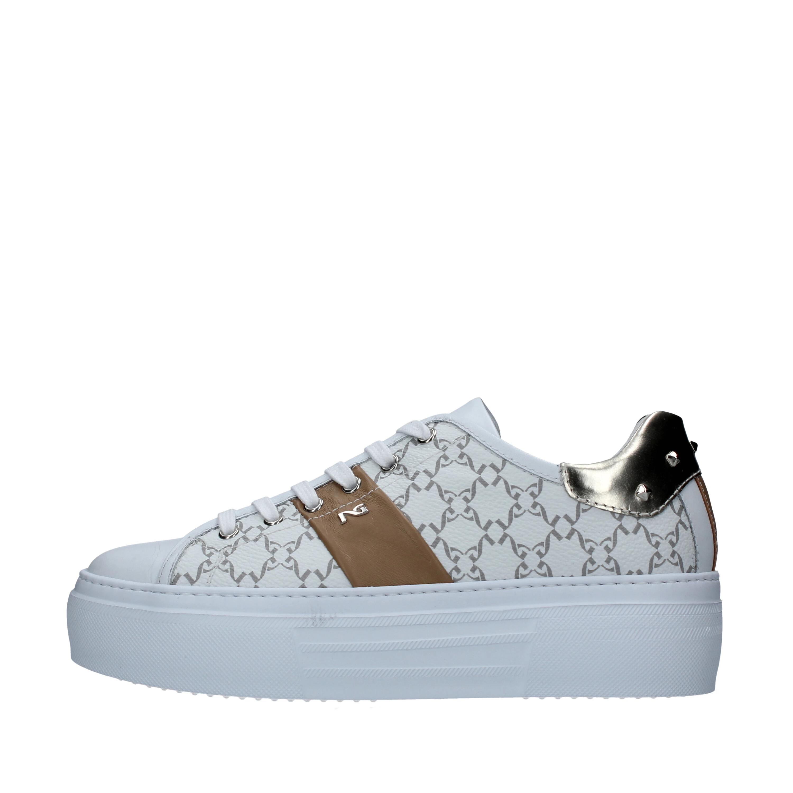 SNEAKERS LOGATE CON BORCHIE DONNA BIANCO