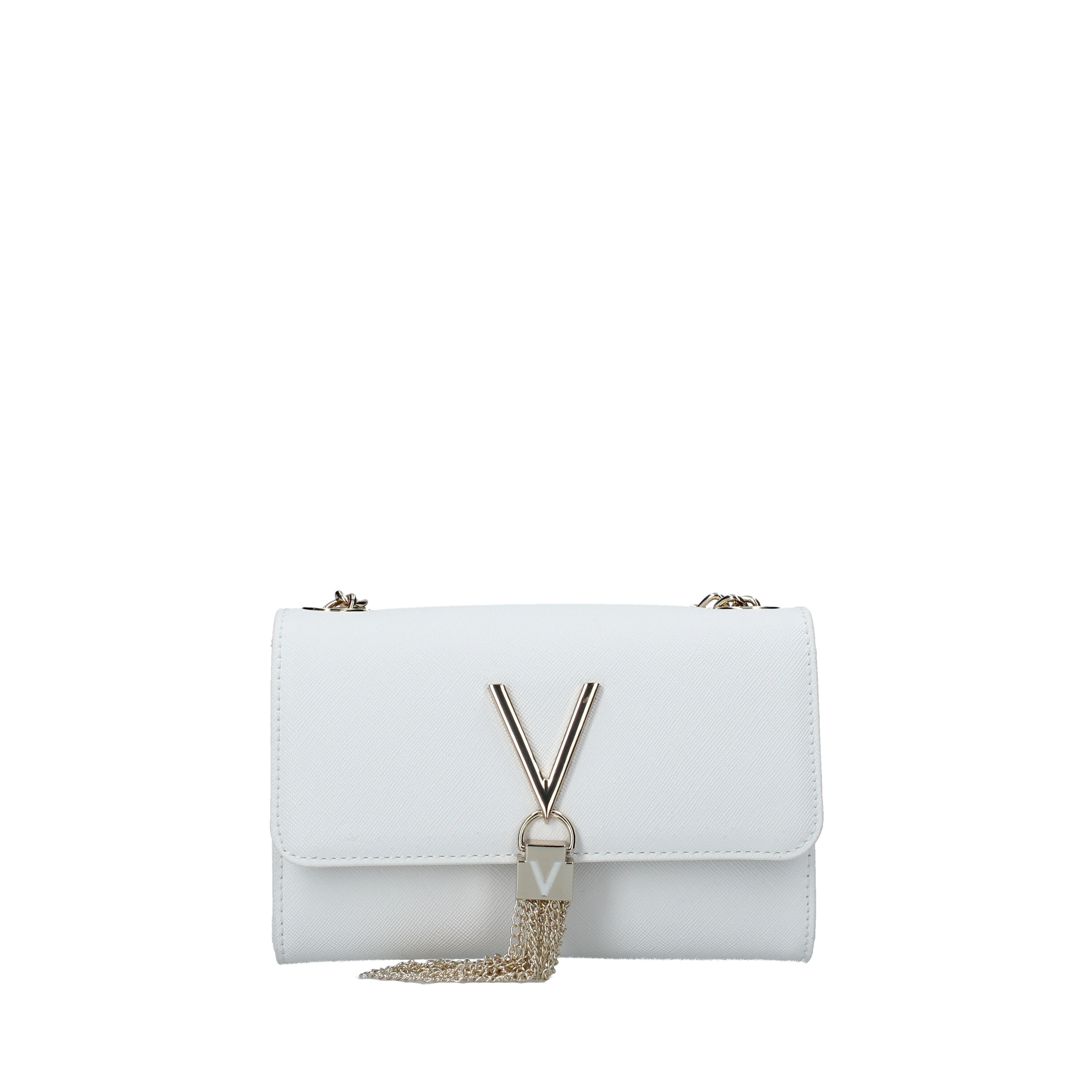 BORSA A TRACOLLA PICCOLA CON CATENA DIVINA DONNA BIANCO