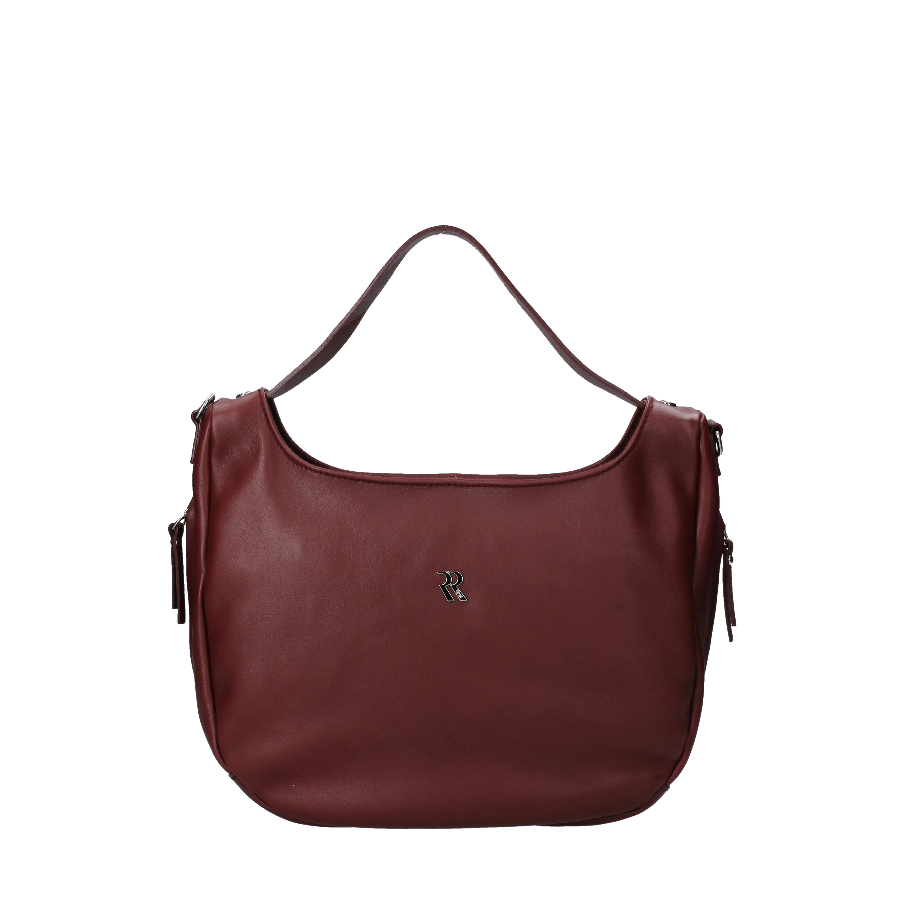 BORSA A SPALLA CON ZIP LATERALE DONNA BORDEAUX