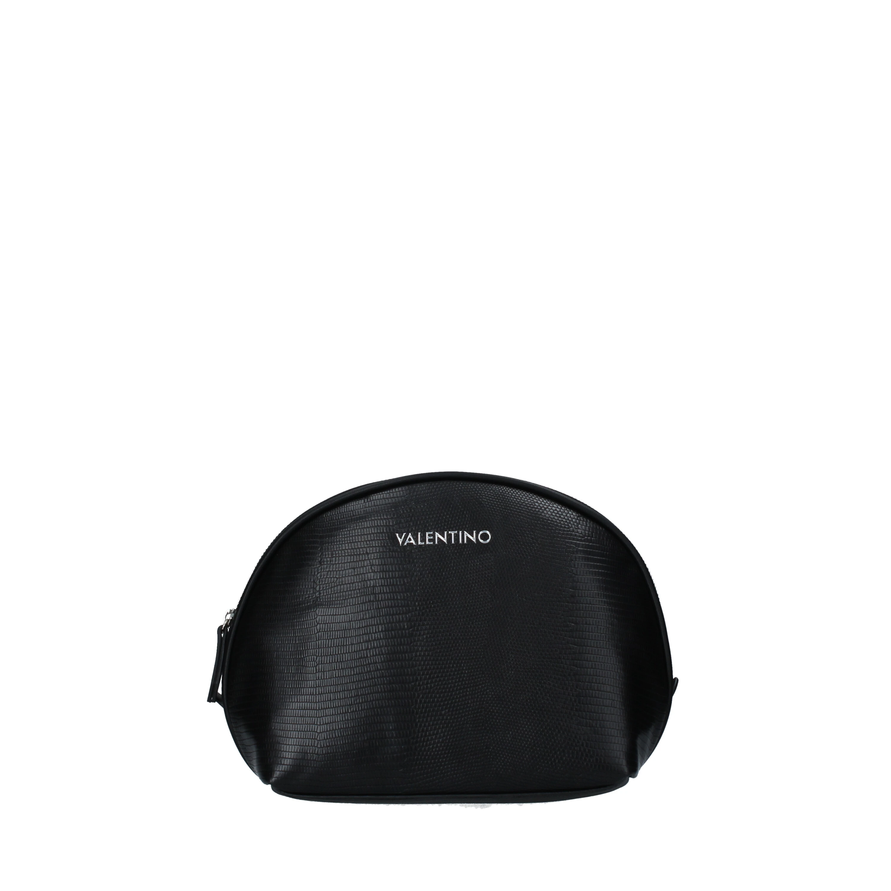 POCHETTE PITONATA CON ZIP DONNA NERO