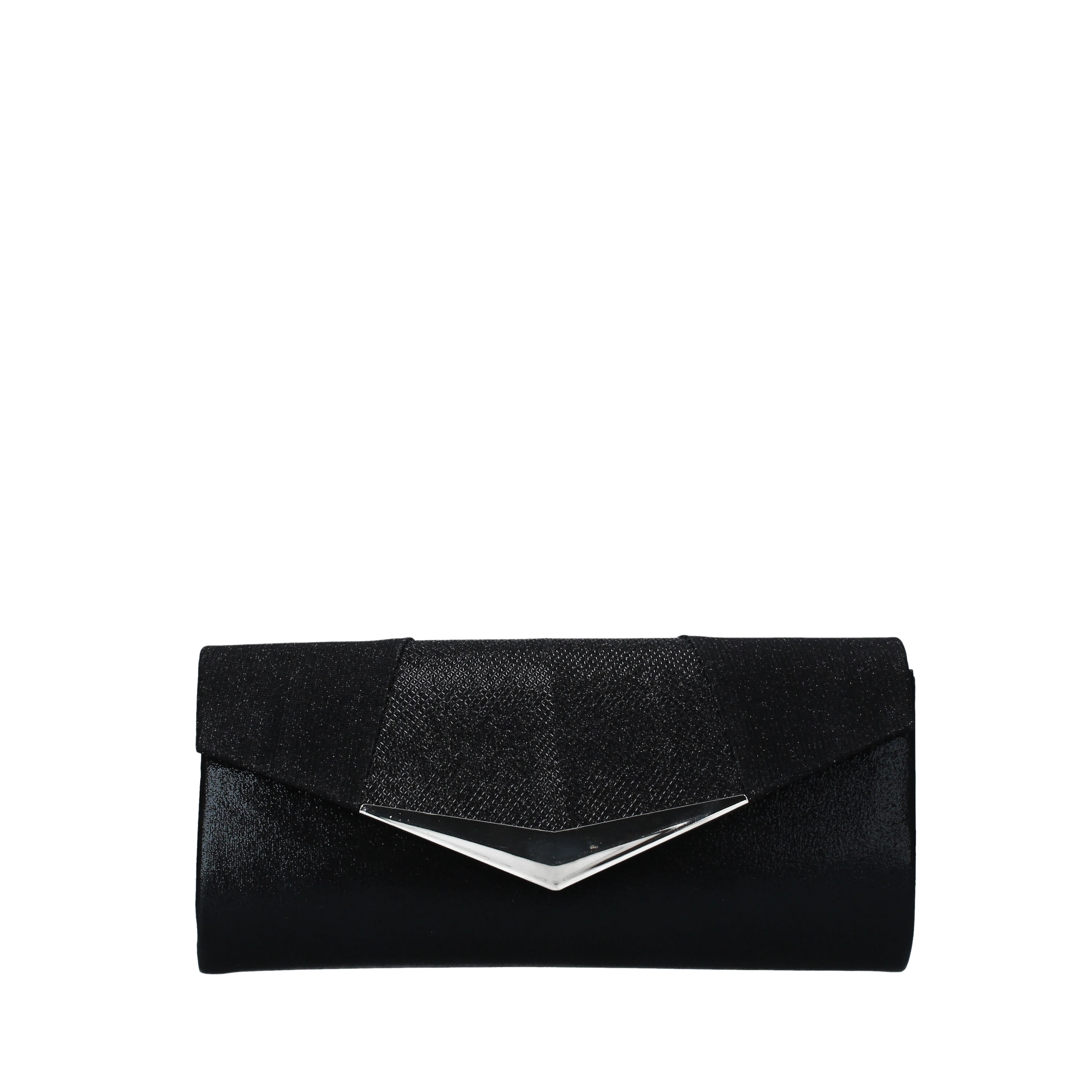 POCHETTE CON GLITTER DONNA NERO