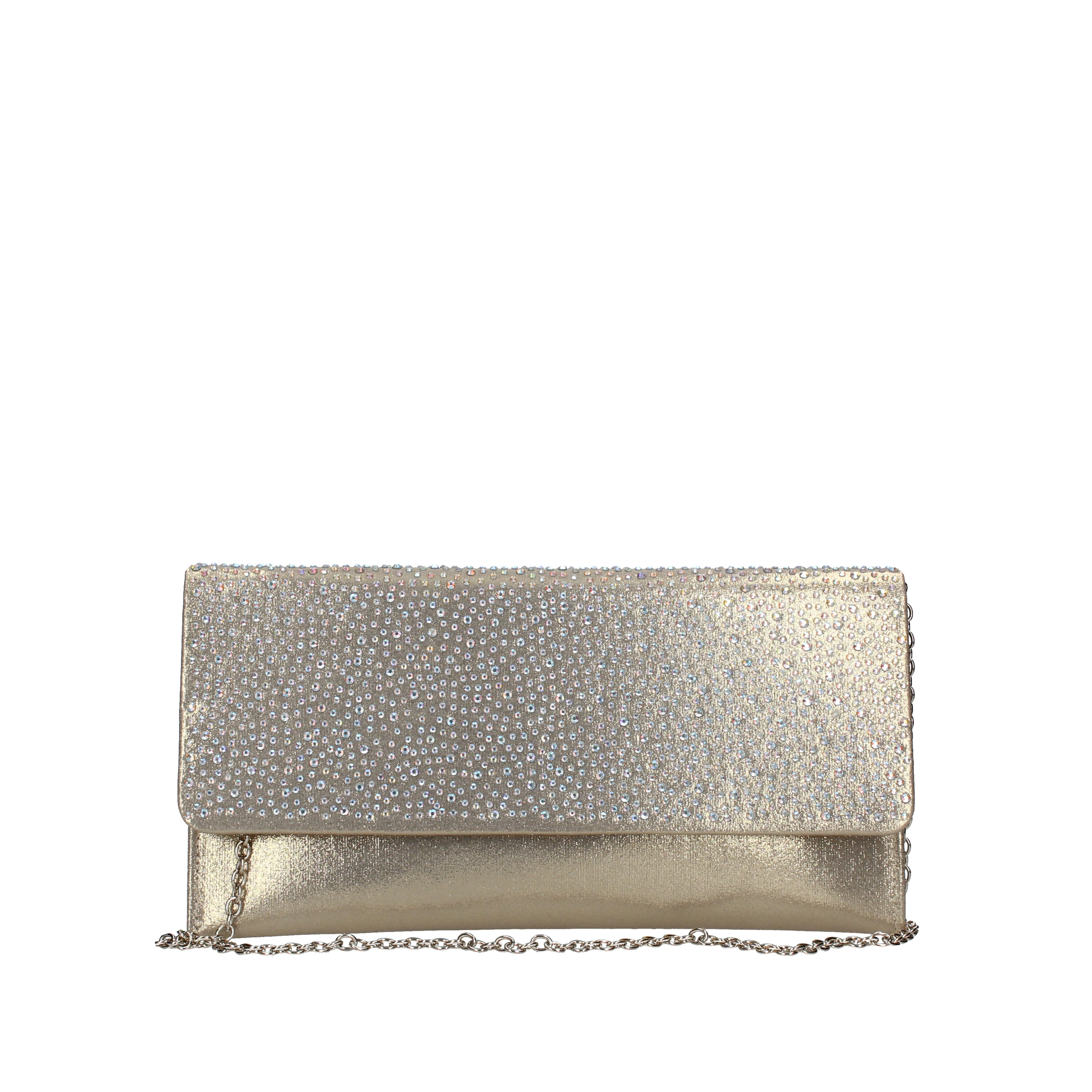 POCHETTE RETTANGOLARE STRASS DONNA ORO