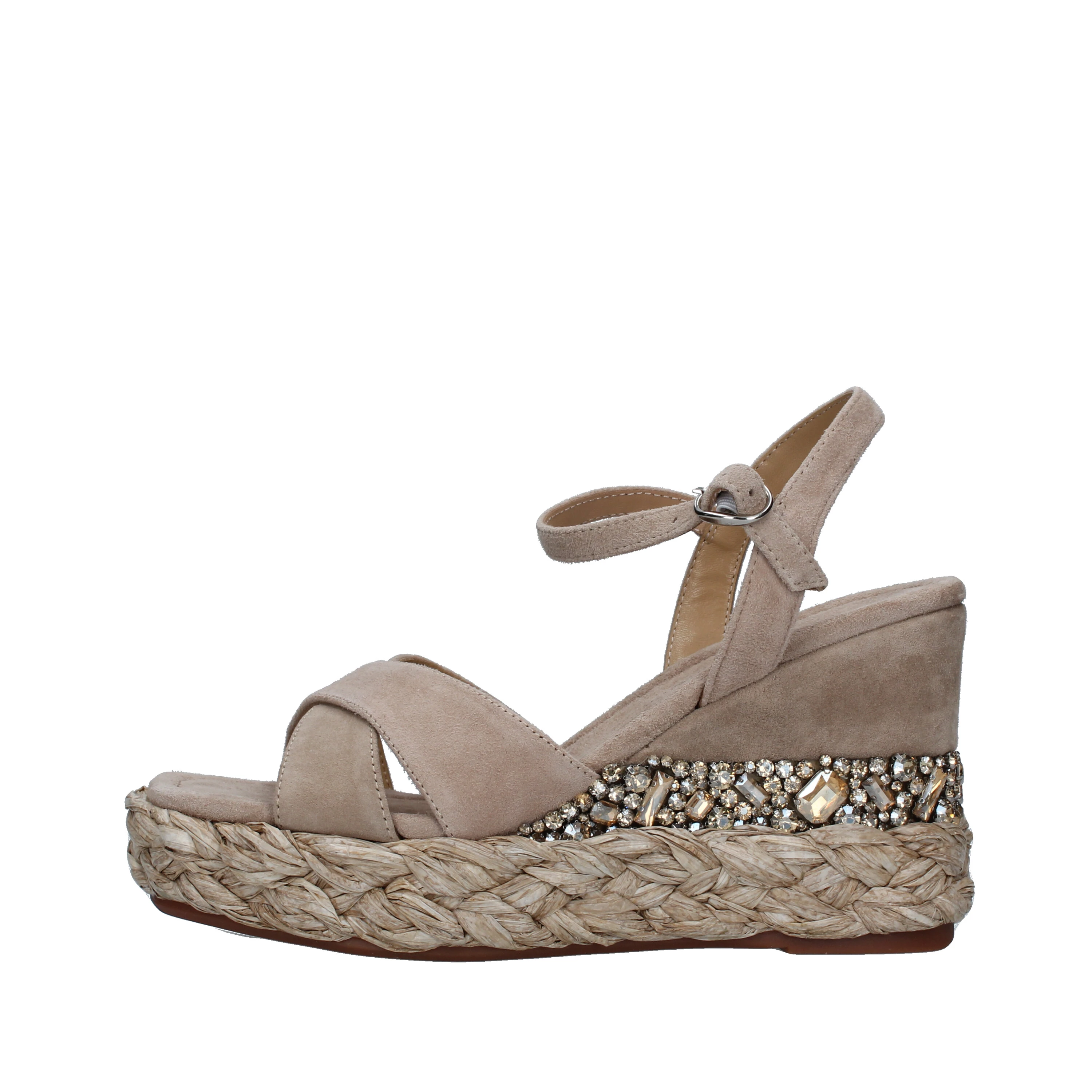 SANDALI CON ZEPPA GIOIELLO DONNA BEIGE