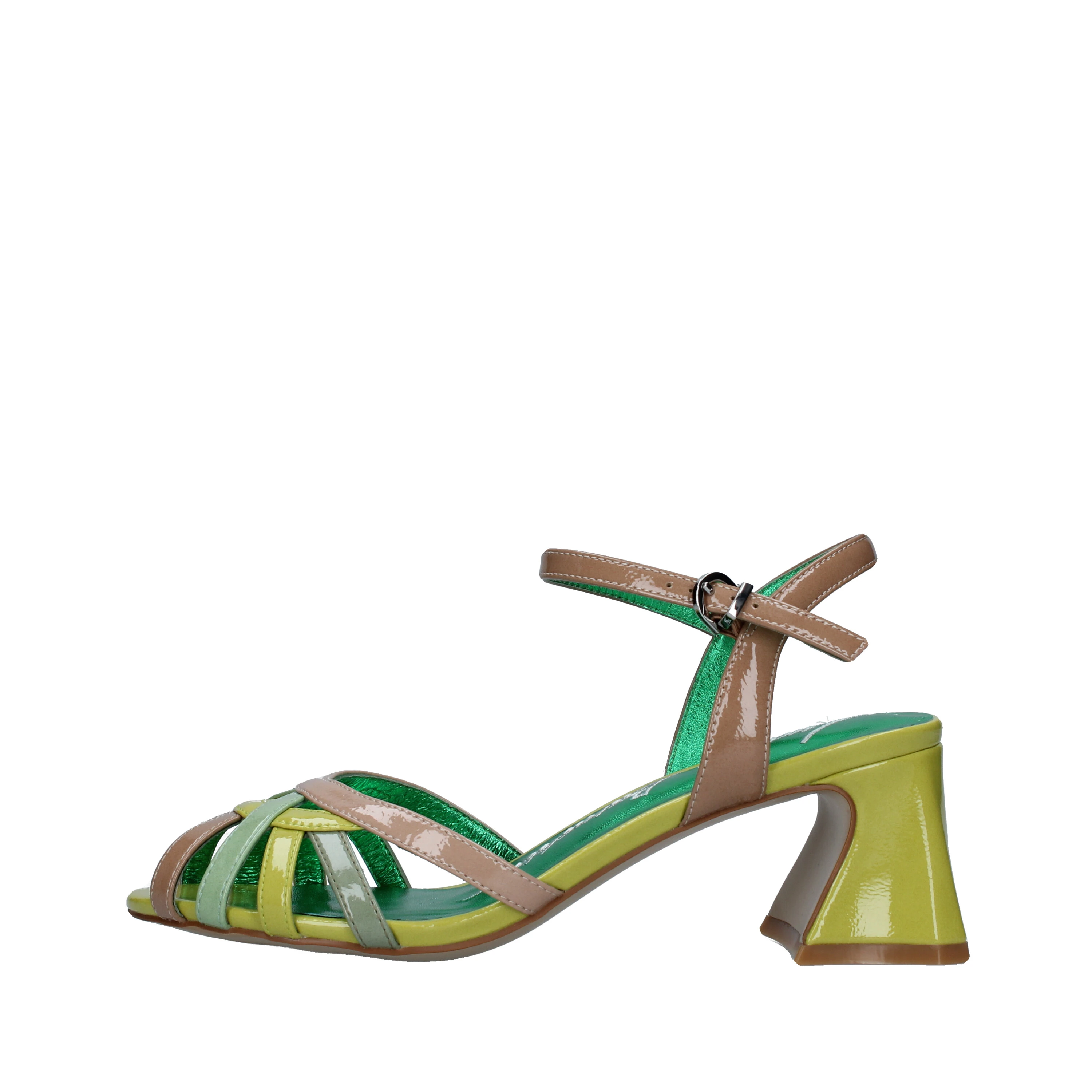 SANDALI CON FASCE COLORATE  DONNA VERDE LIME