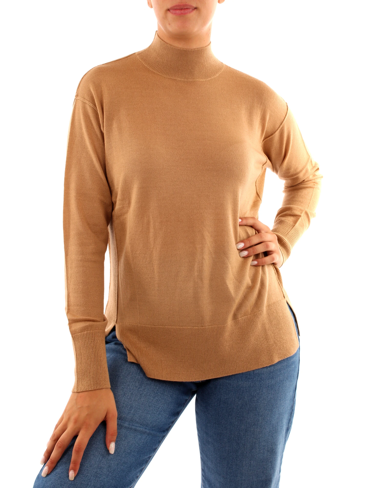 MAGLIA DOLCEVITA IN MISTO LANA DONNA BEIGE