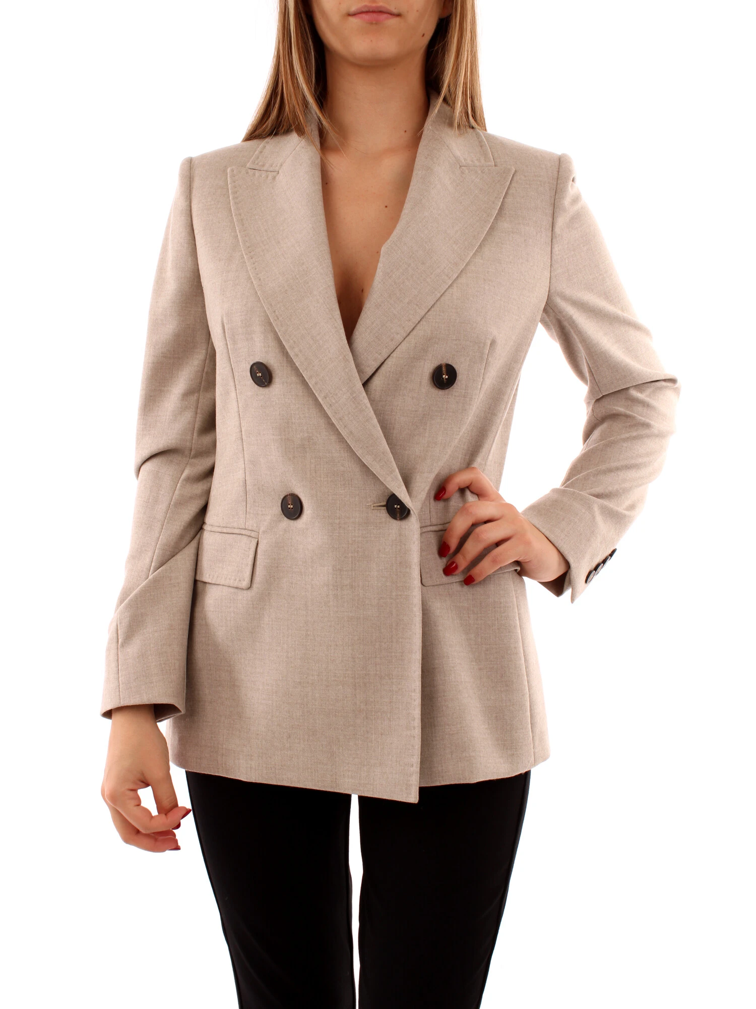 GIACCA BLAZER DOPPIOPETTO DONNA BEIGE