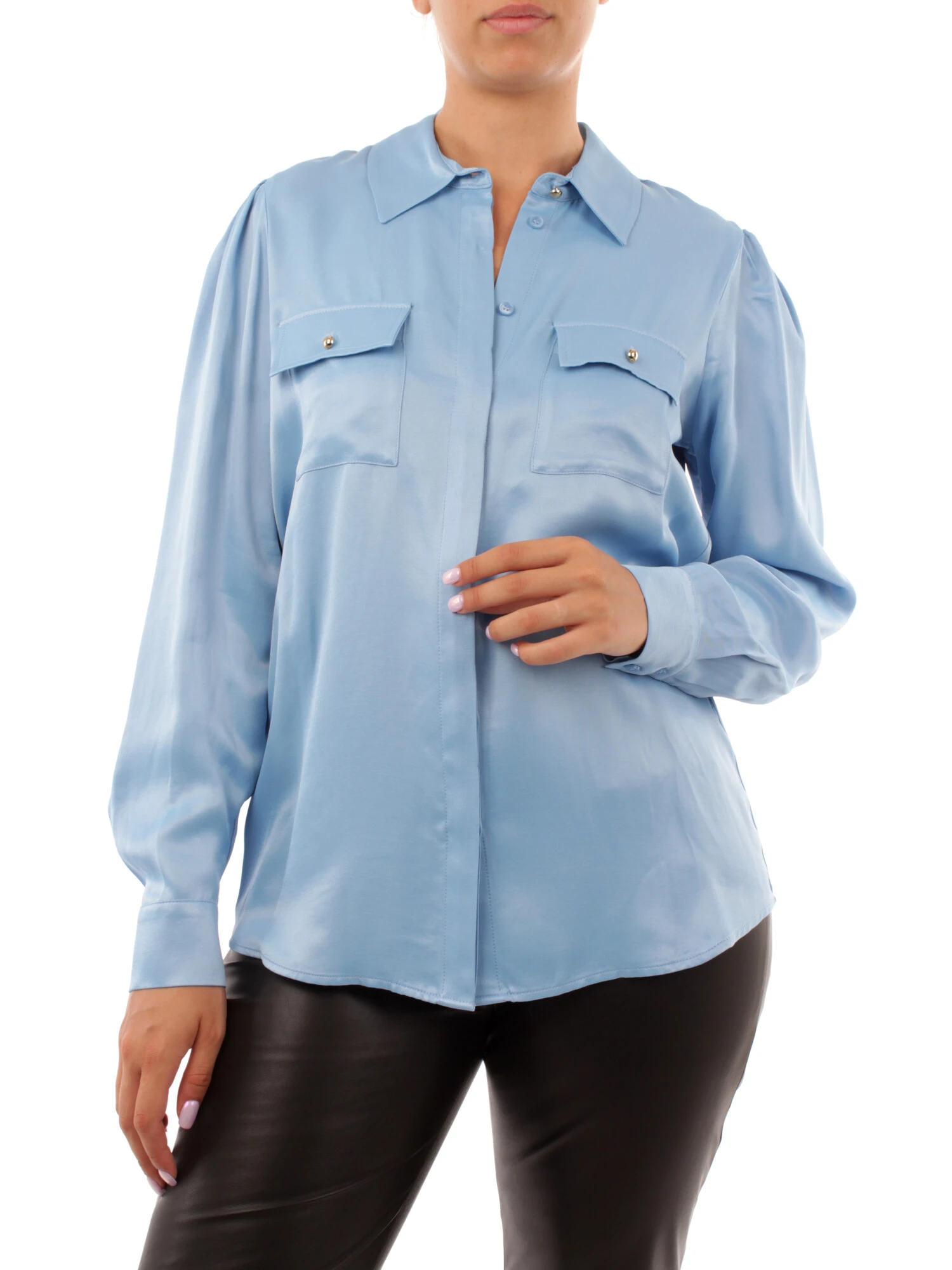 Camicia sales donna celeste