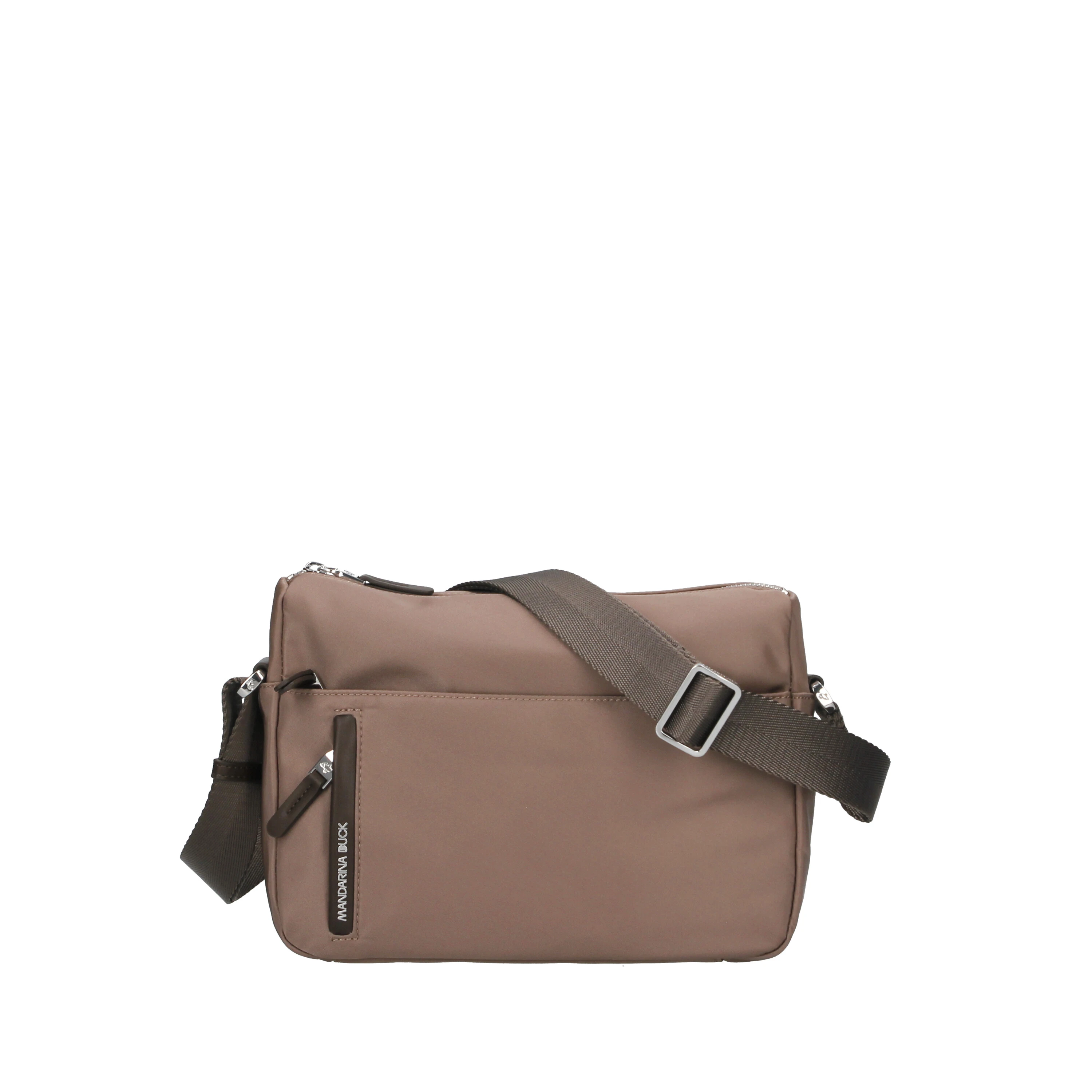 BORSA A TRACOLLA CON TRE TASCHE ESTERNE DONNA MARRONE