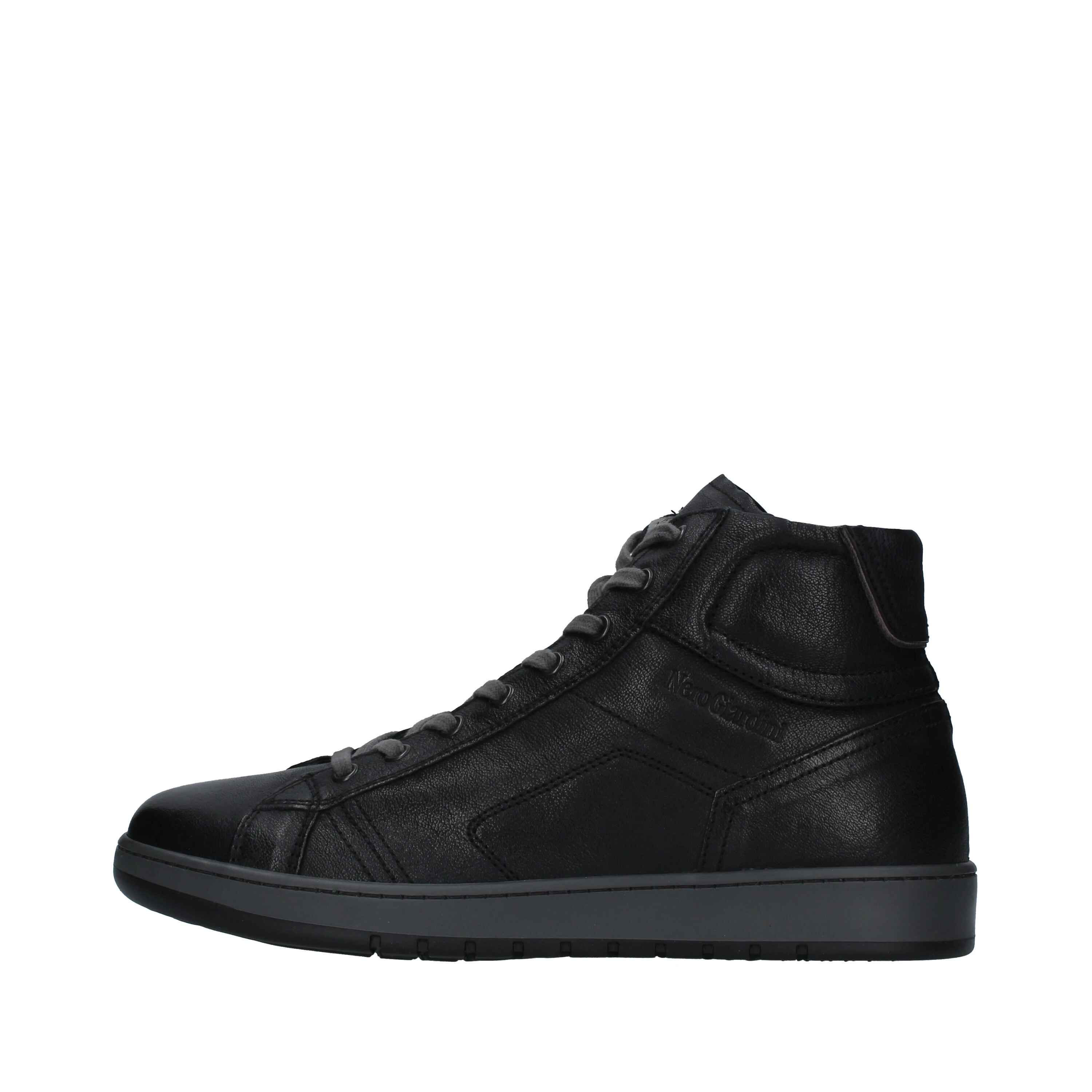 SNEAKERS ALTE CON ZIP LATERALE UOMO NERO