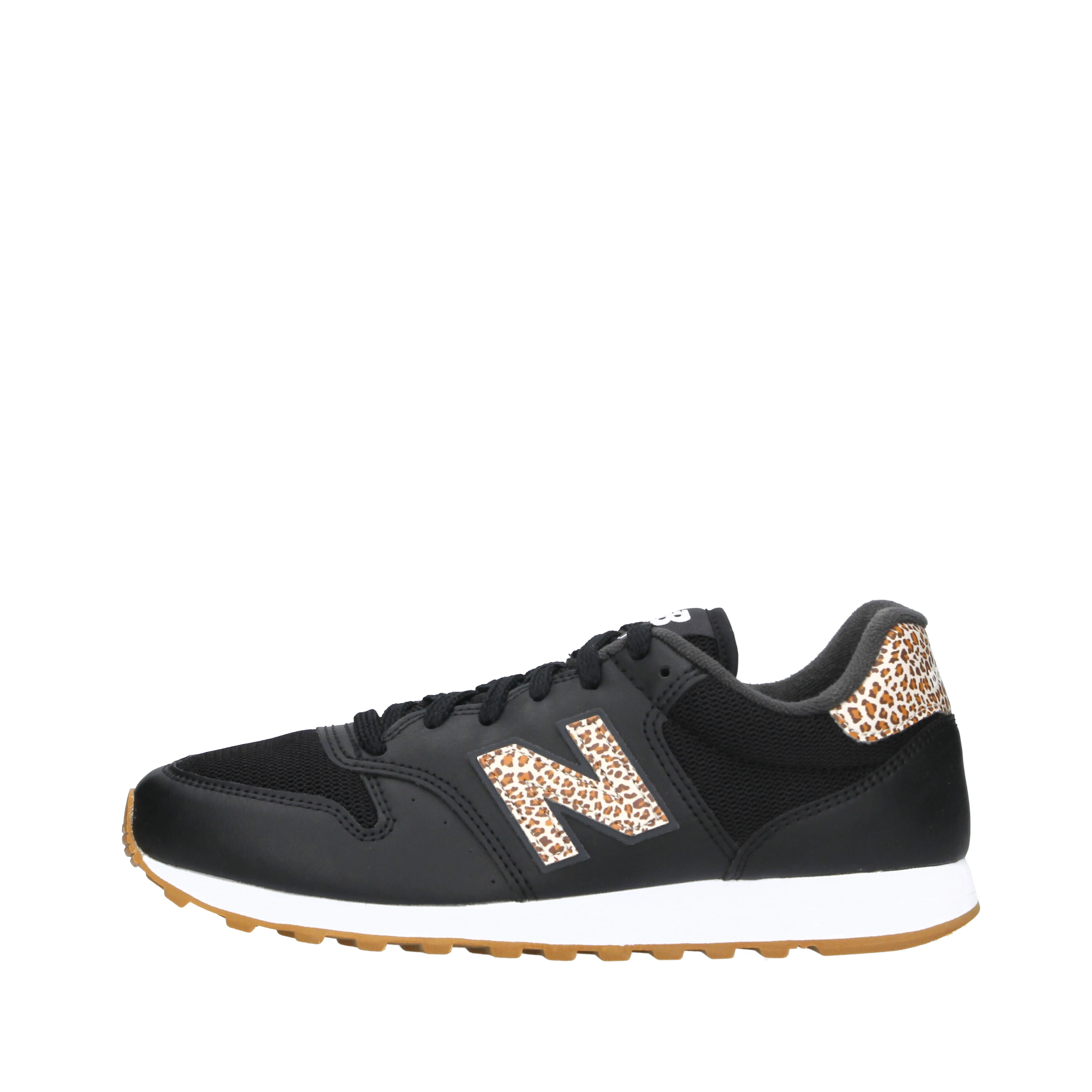 SNEAKERS 500 CON LOGO LEOPARDATO DONNA NERO