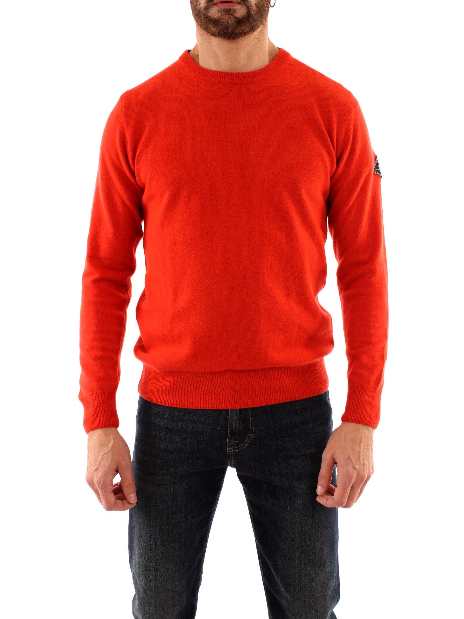 MAGLIA GIROCOLLO IN MISTO CASHMERE UOMO ARANCIO