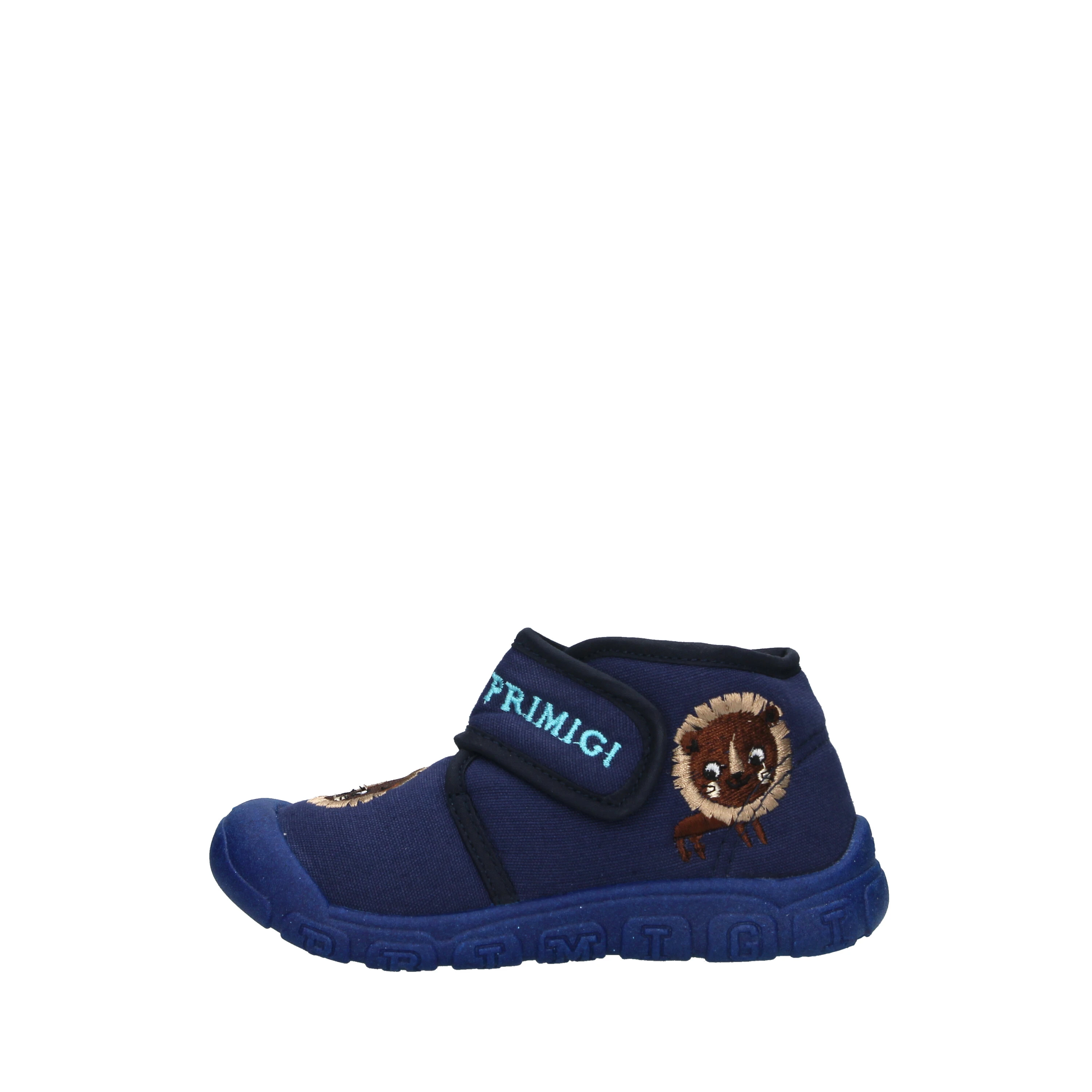 PANTOFOLE LEONE CON STRAPPO BAMBINO BLU