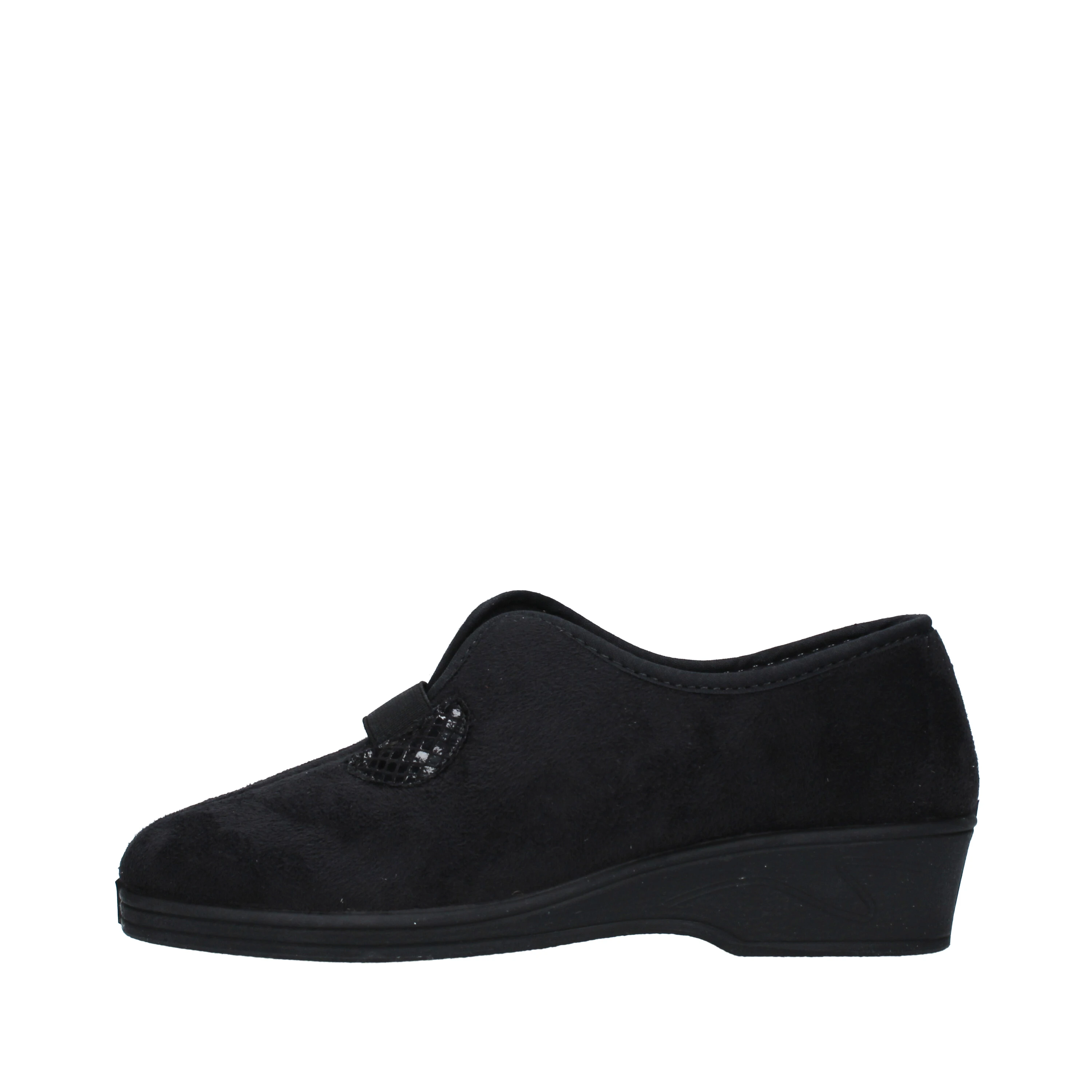 PANTOFOLE CON FASCIA ELASTICA DONNA NERO