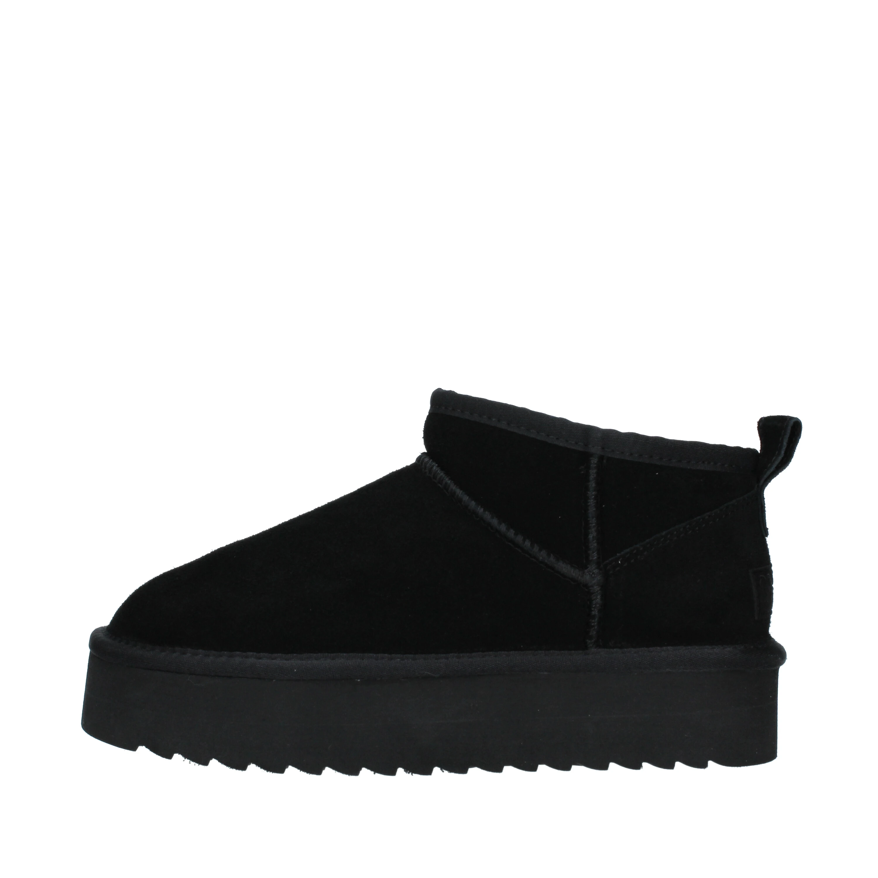 STIVALETTI TACCO BASSO PLATFORM DONNA NERO