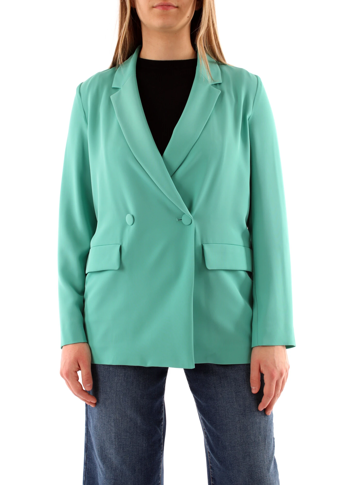 GIACCA BLAZER DOPPIOPETTO DONNA TURCHESE