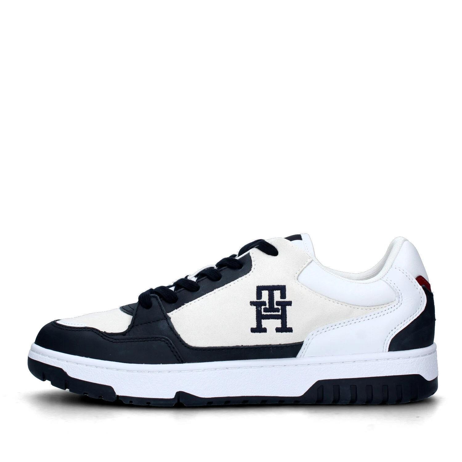 SNEAKERS BASSE MULTICOLORE CON LOGO TH BLU UOMO BIANCO - BASKET STREET