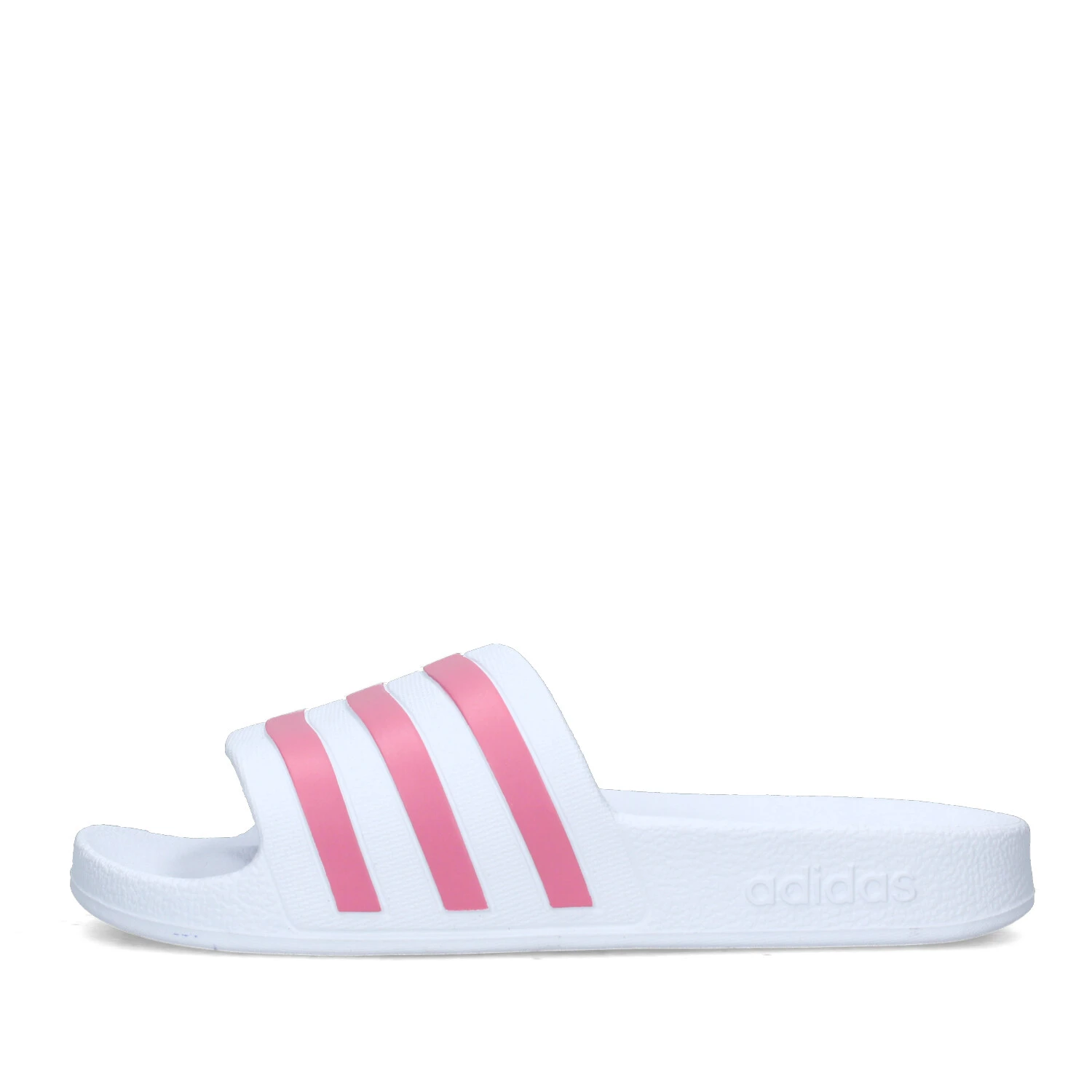 SANDALI MARE ADILETTE AQUA CON BANDE ROSA DONNA BIANCO