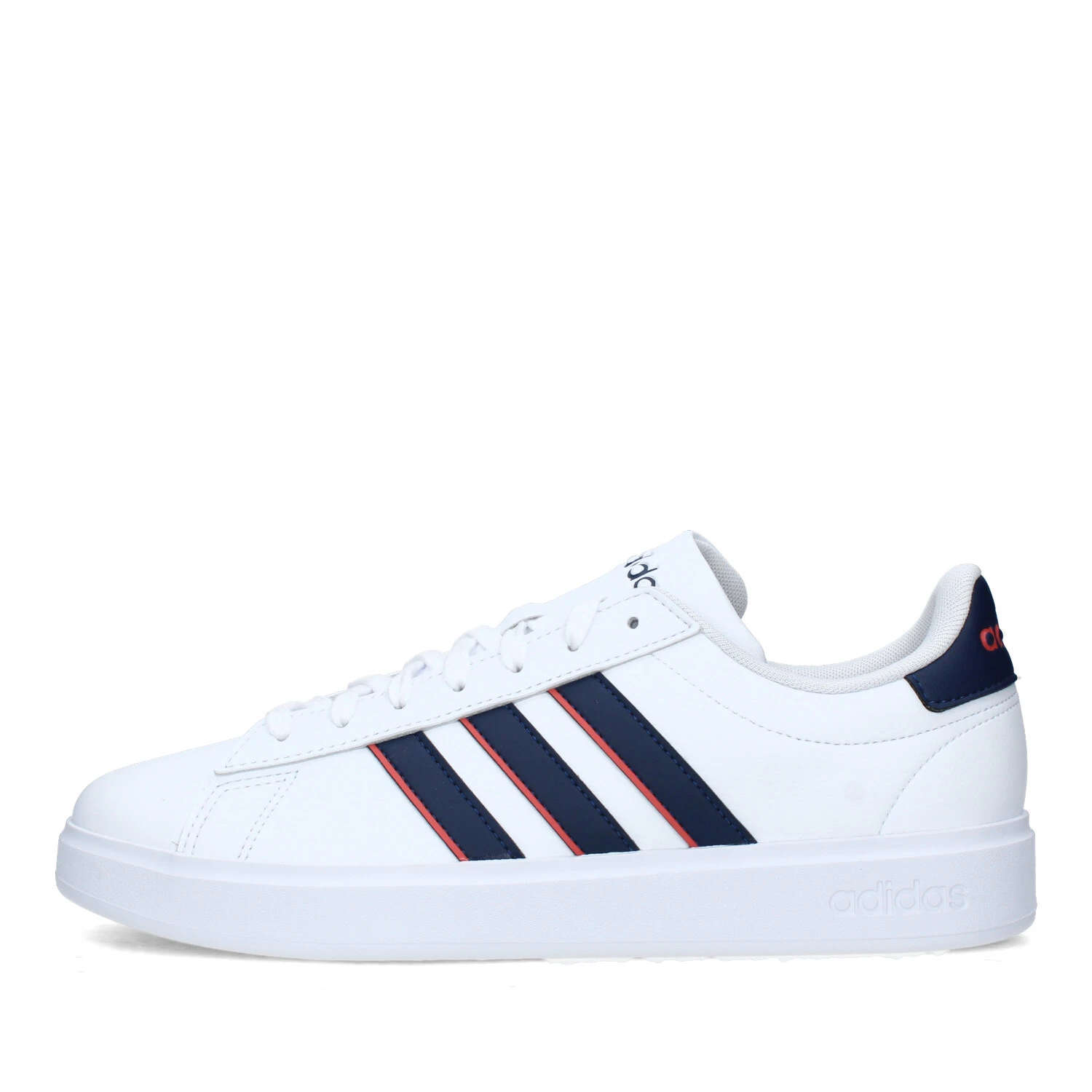 SNEAKERS BASSE GRAND COURT 2.0 CON BANDE BLU ROSSO UOMO BIANCO