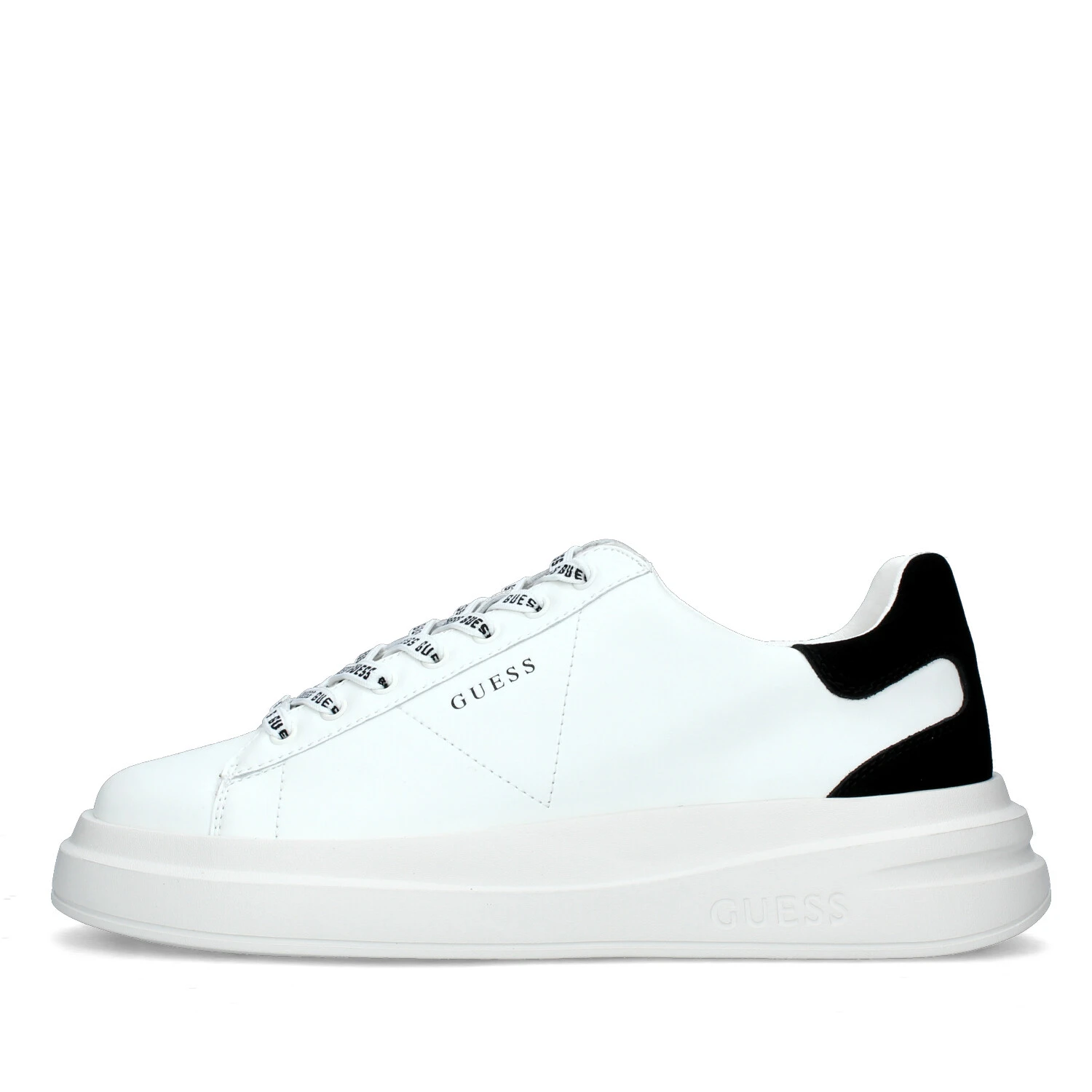 SNEAKERS PLATFORM CON LOGHI ELBA CARRYOVER UOMO BIANCO NERO